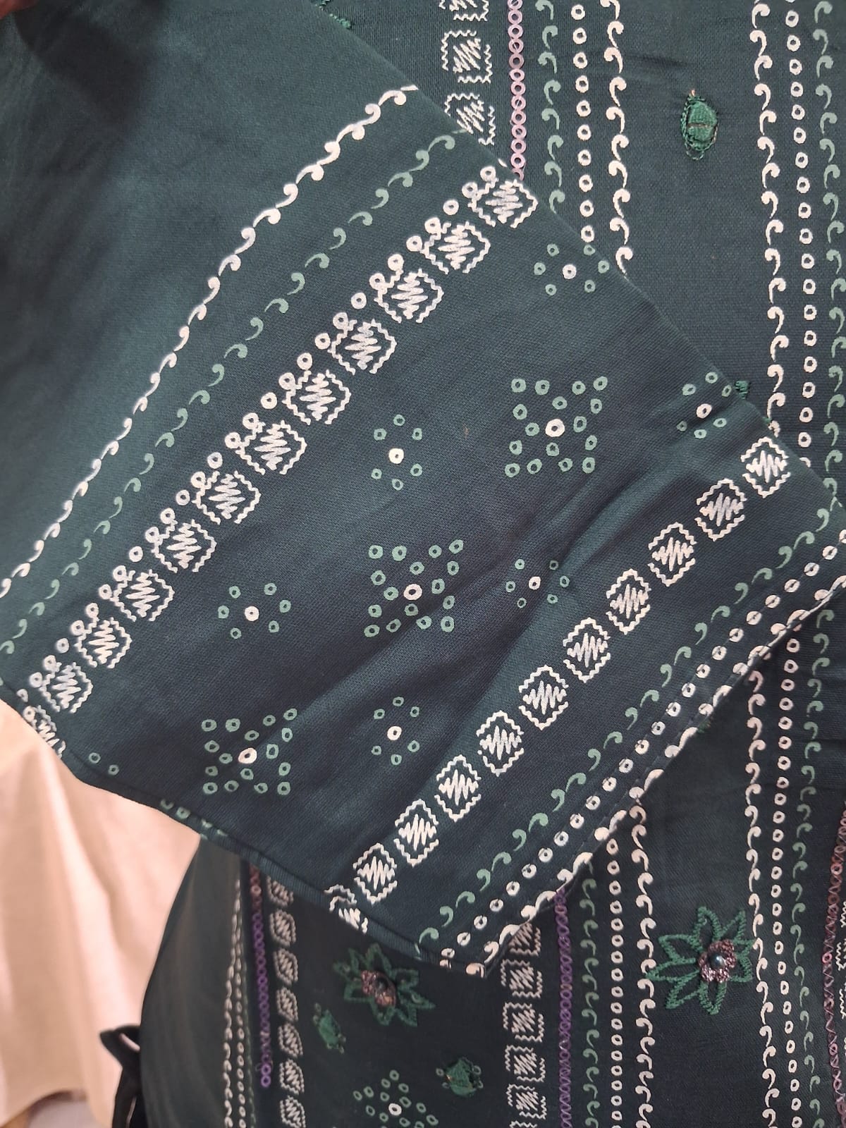 Elegant teal green kurti set