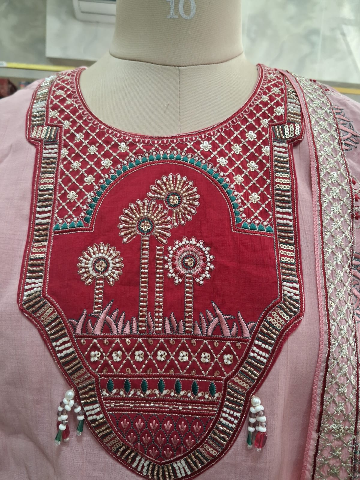 Elegant pink kurti set