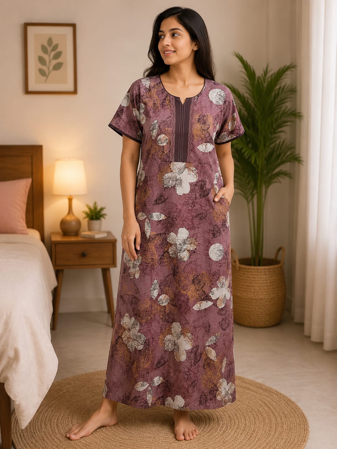 Floral Printed Nighty