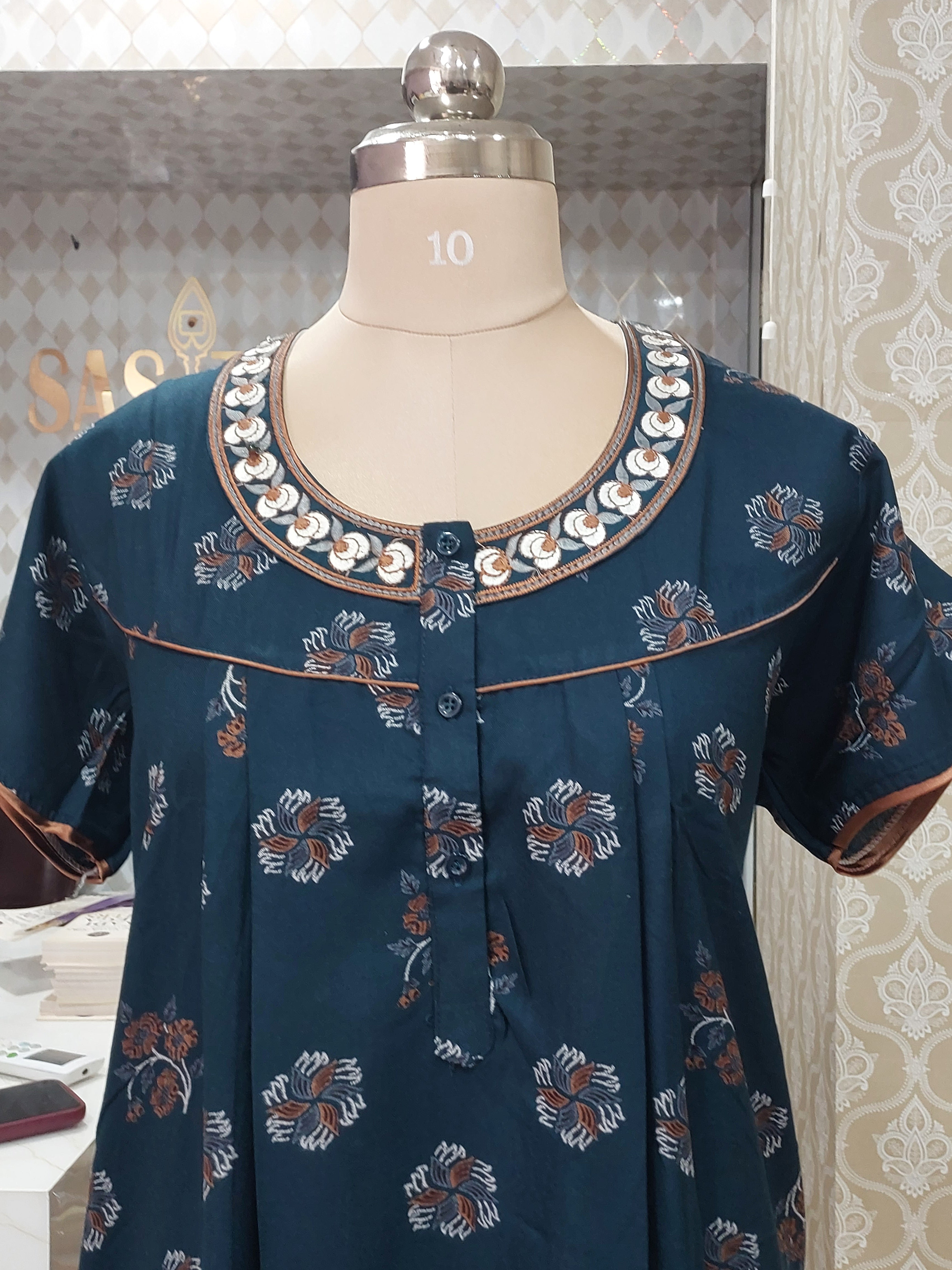 PRINTED COTTON NIGHTY