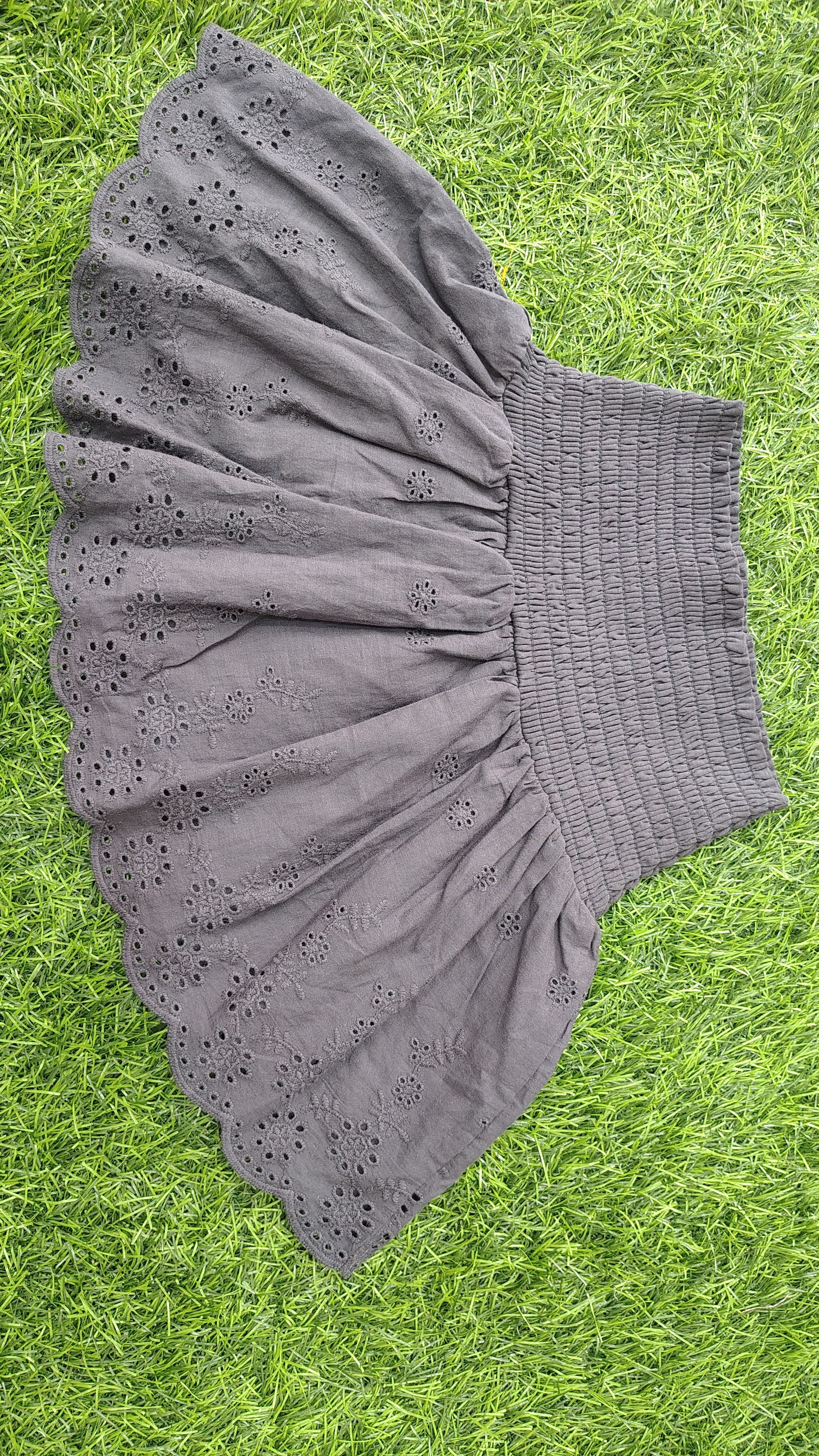 This beautiful charcoal grey skirt