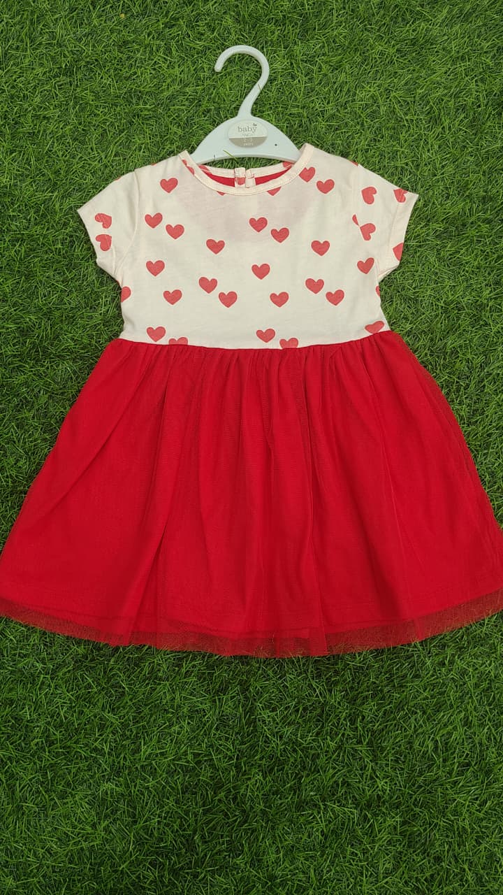 Heart Print Party Frock