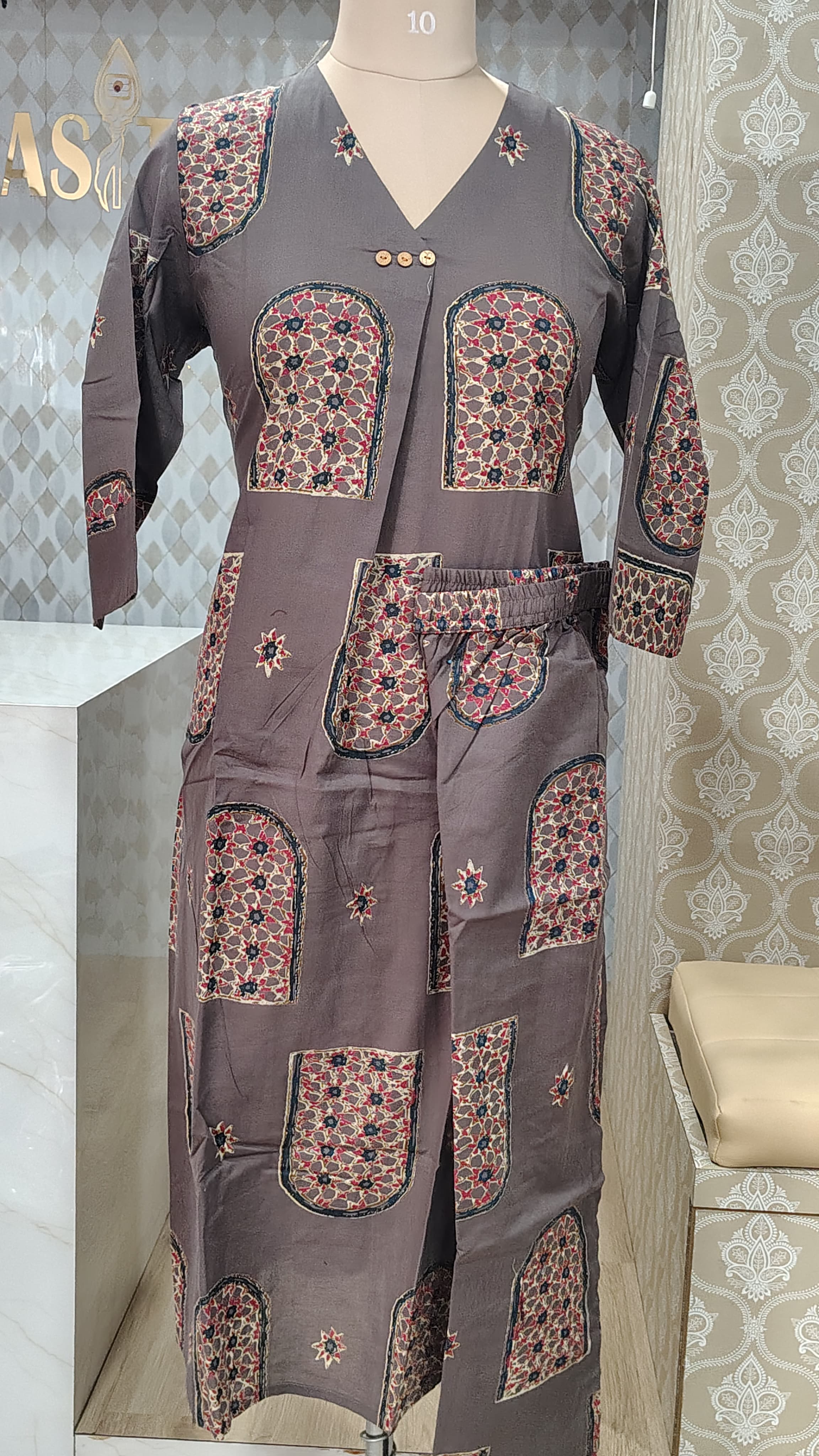 Grey kurti set