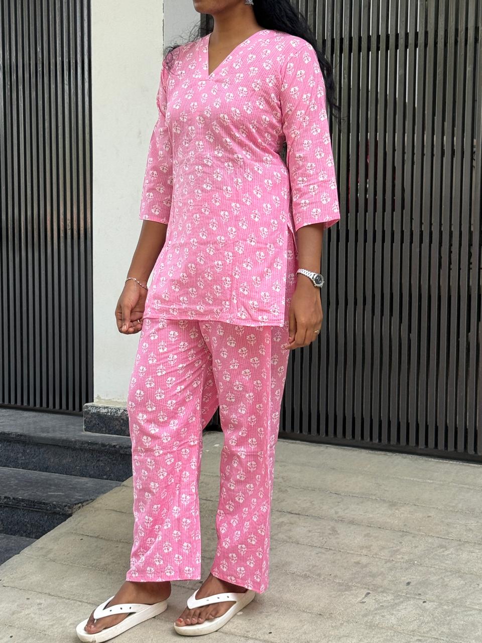 Pink Cotton Co_ord set