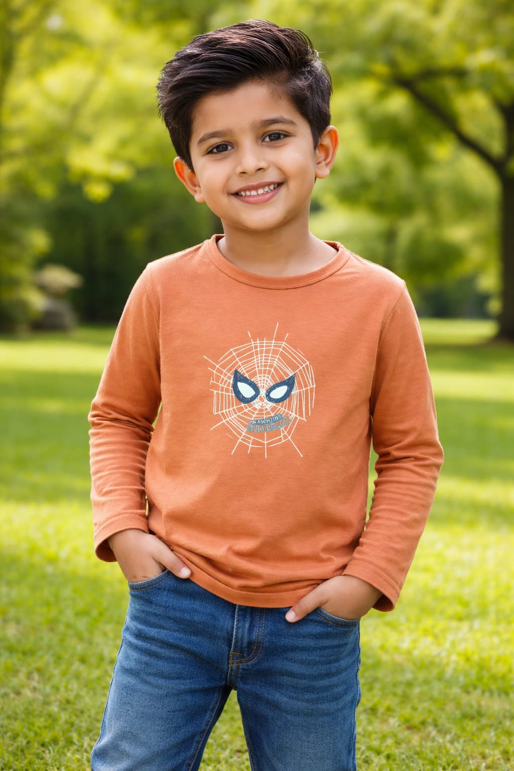 Full-sleeve printed top