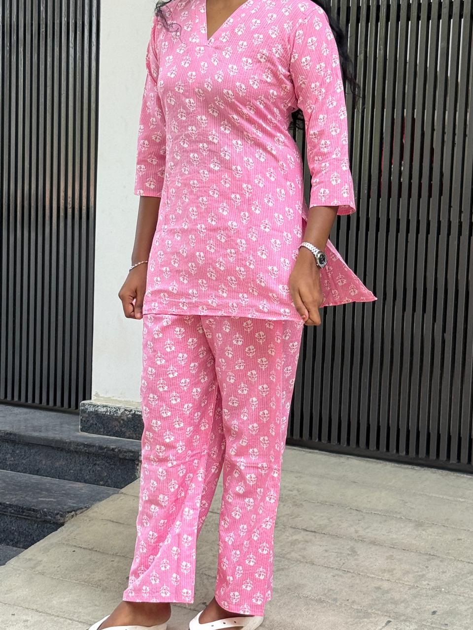 Pink Cotton Co_ord set