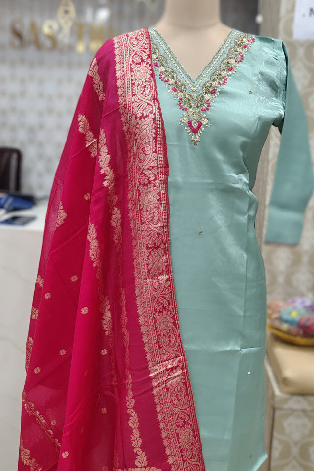 Pastel blue kurti set
