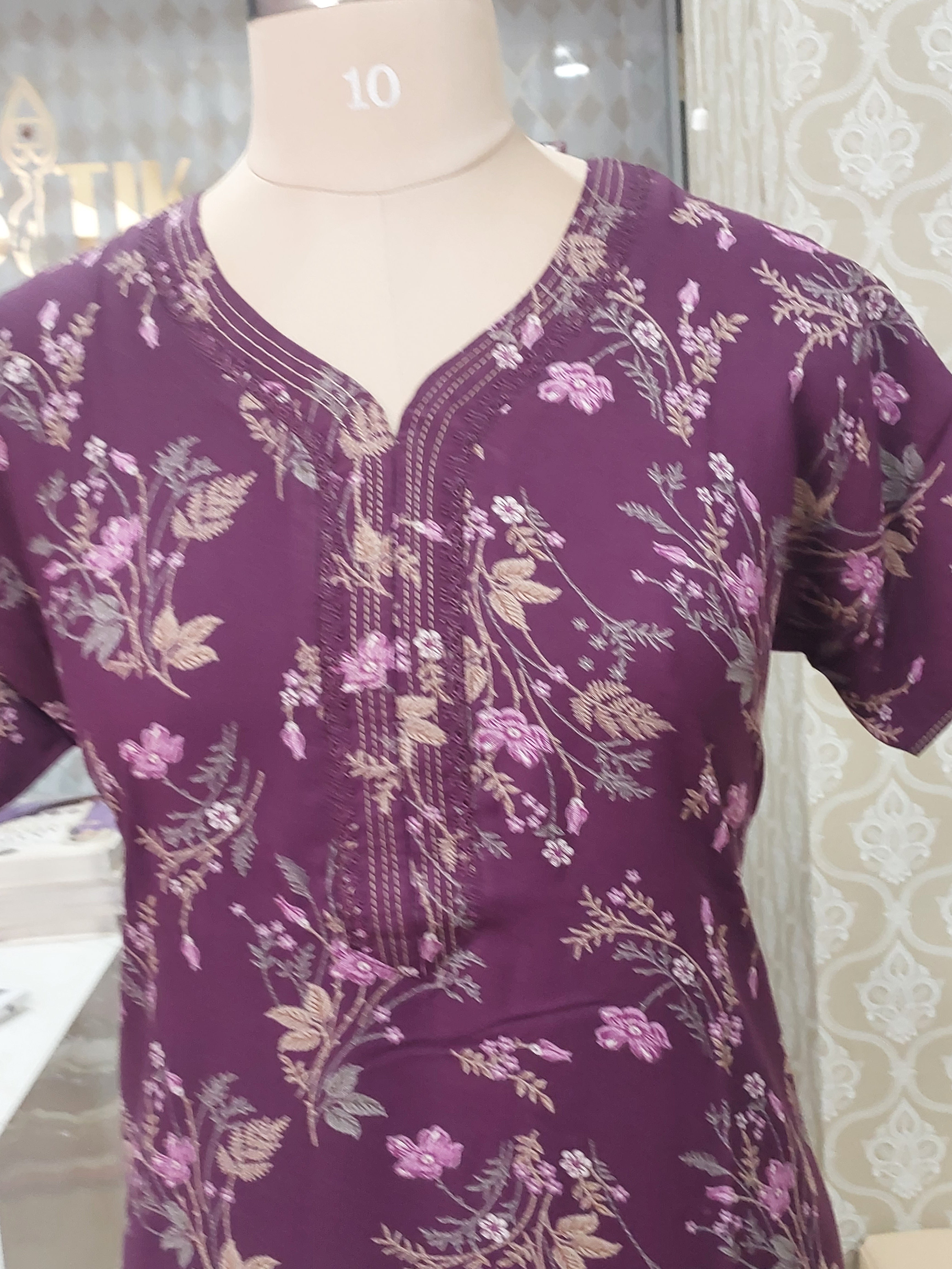Purple Printed Nighty
