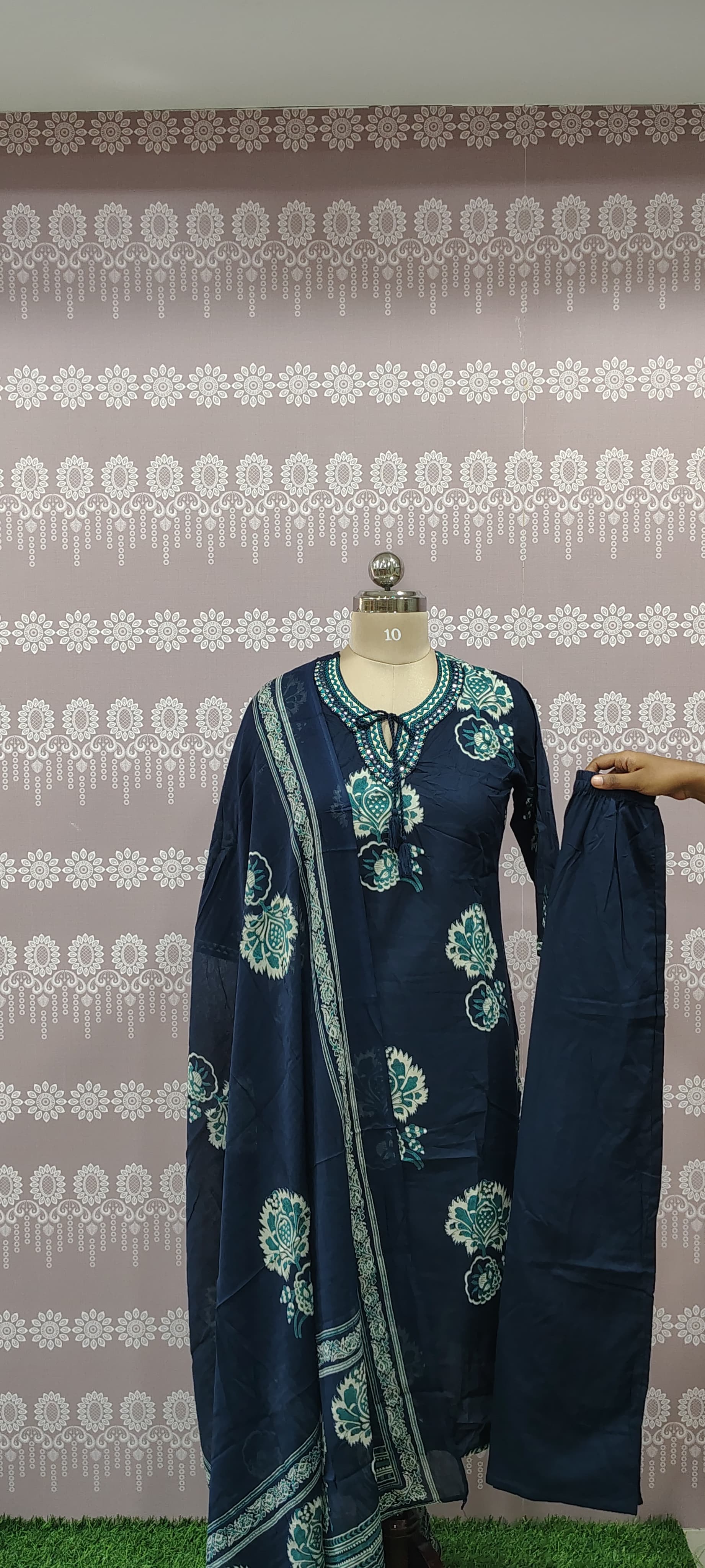 Elegant blue kurthi set