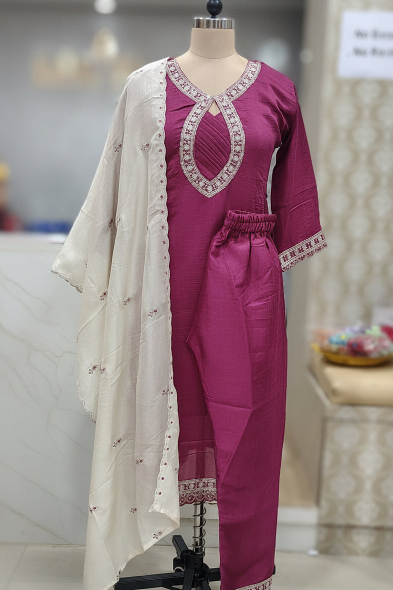 Elegant pink kurti set