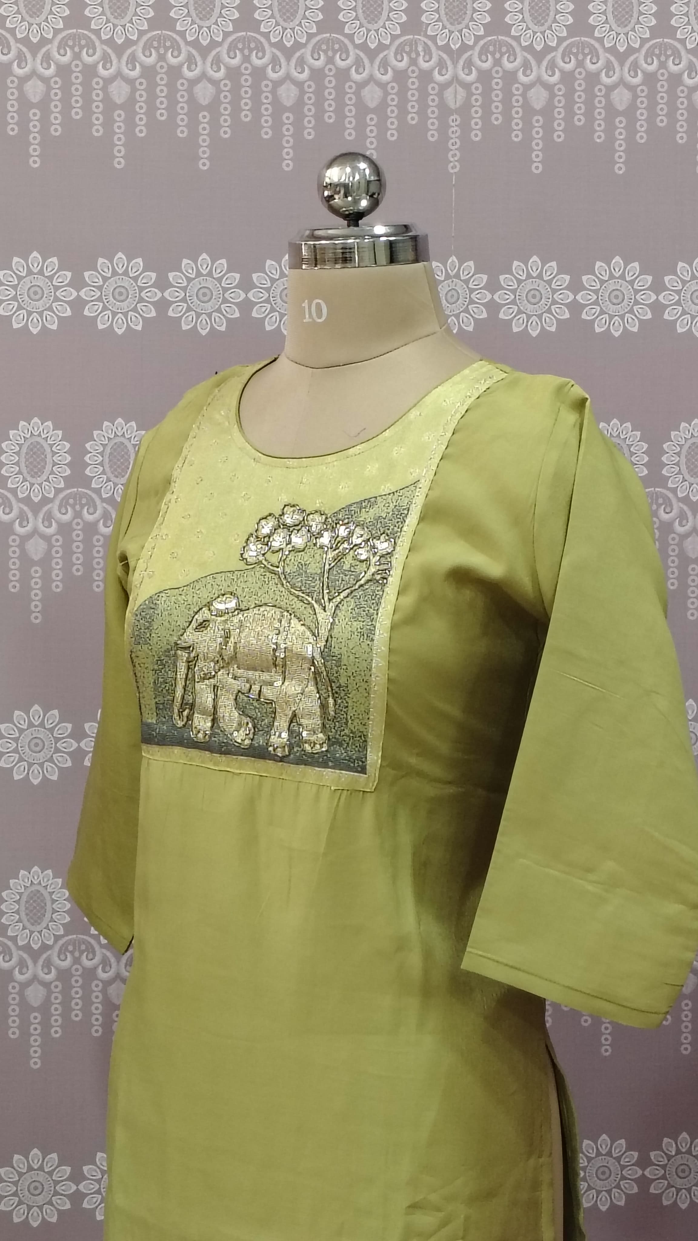 Pista green kurti set