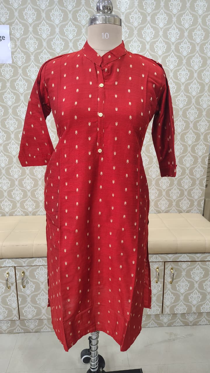 Red Straight kurthi top