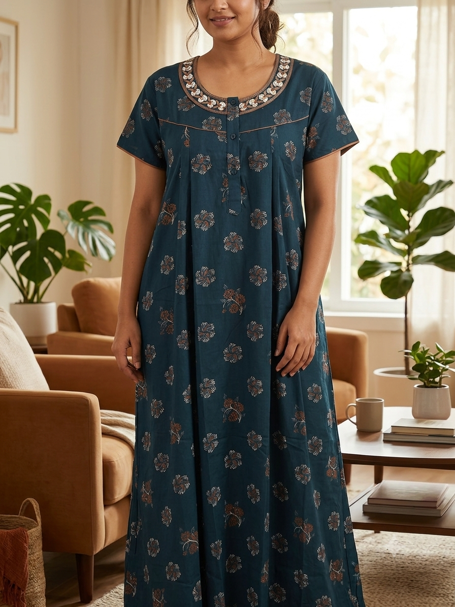 PRINTED COTTON NIGHTY