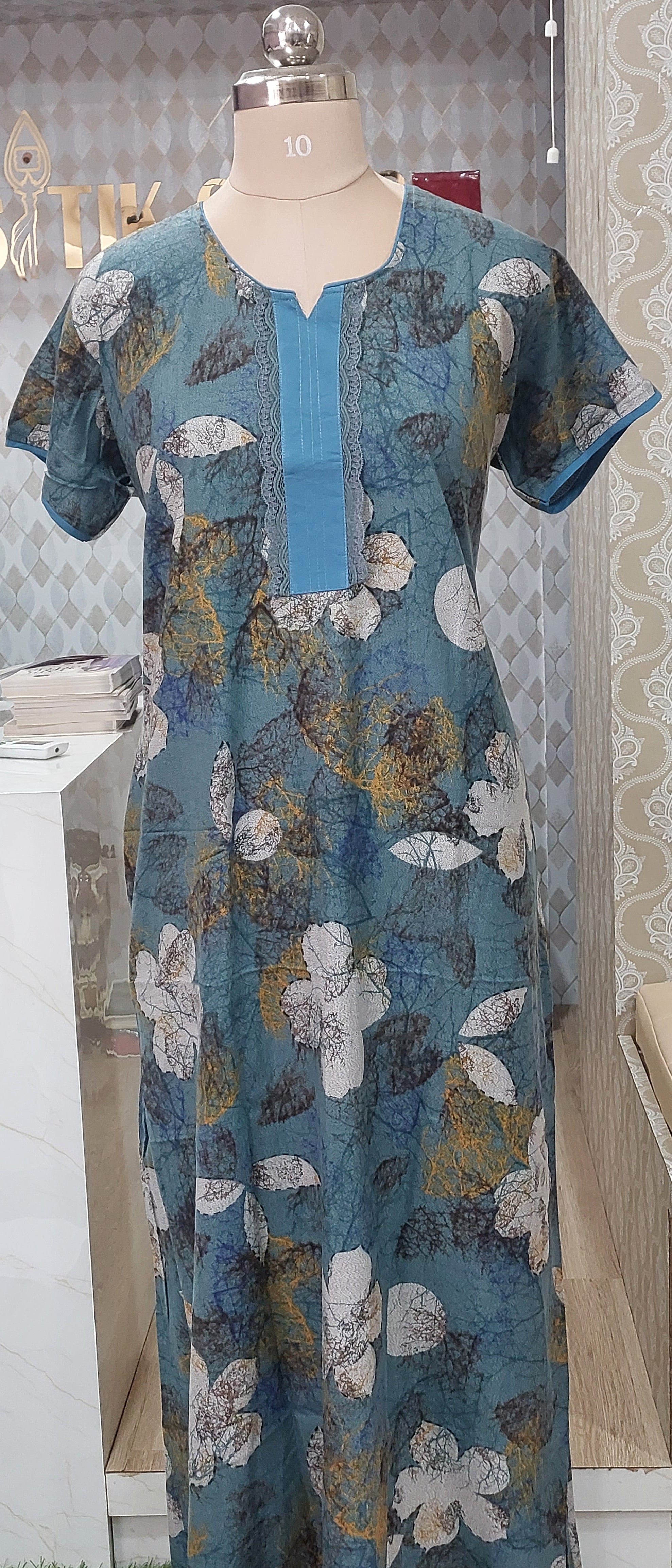 Elegant teal bule Nighty