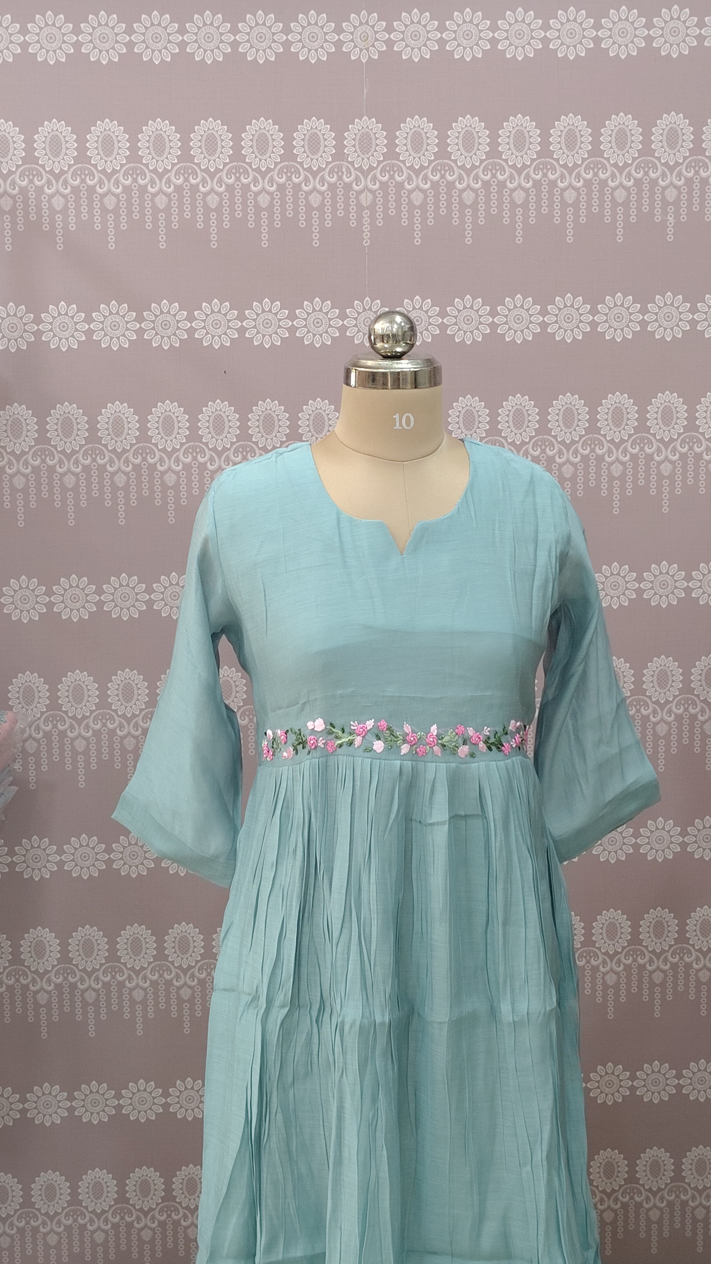 This beautiful pastel blue maxi