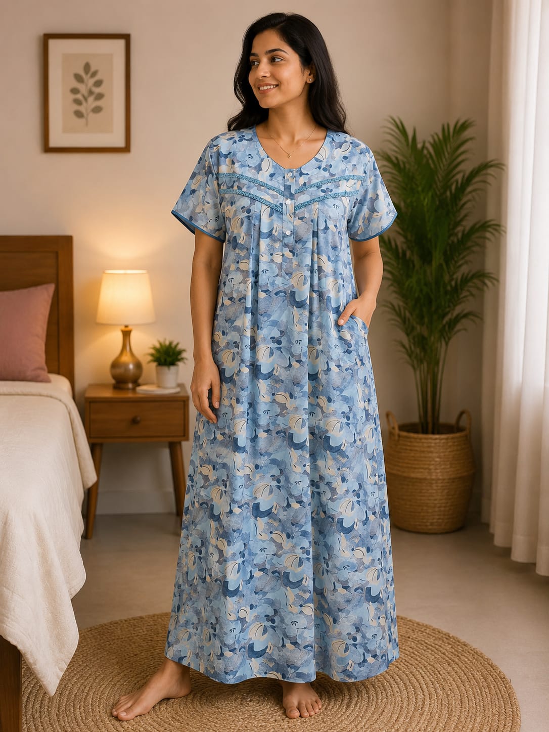 Blur Floral Nighty