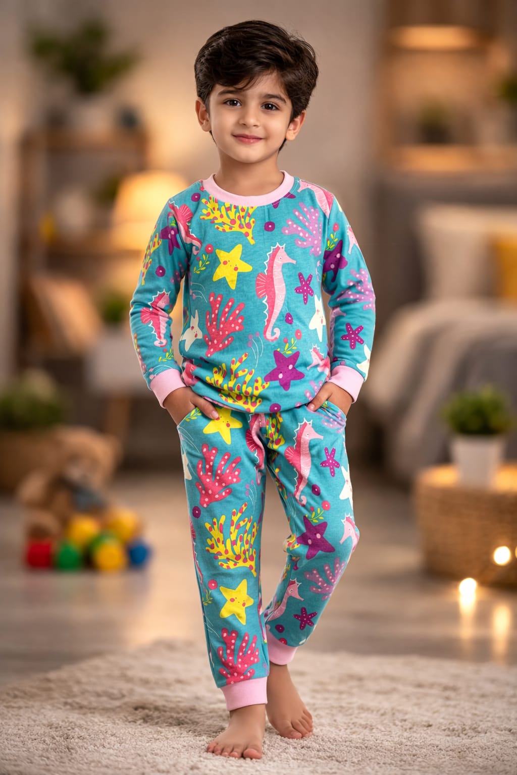 Sea Adventure Boys Night Suit 🌊✨