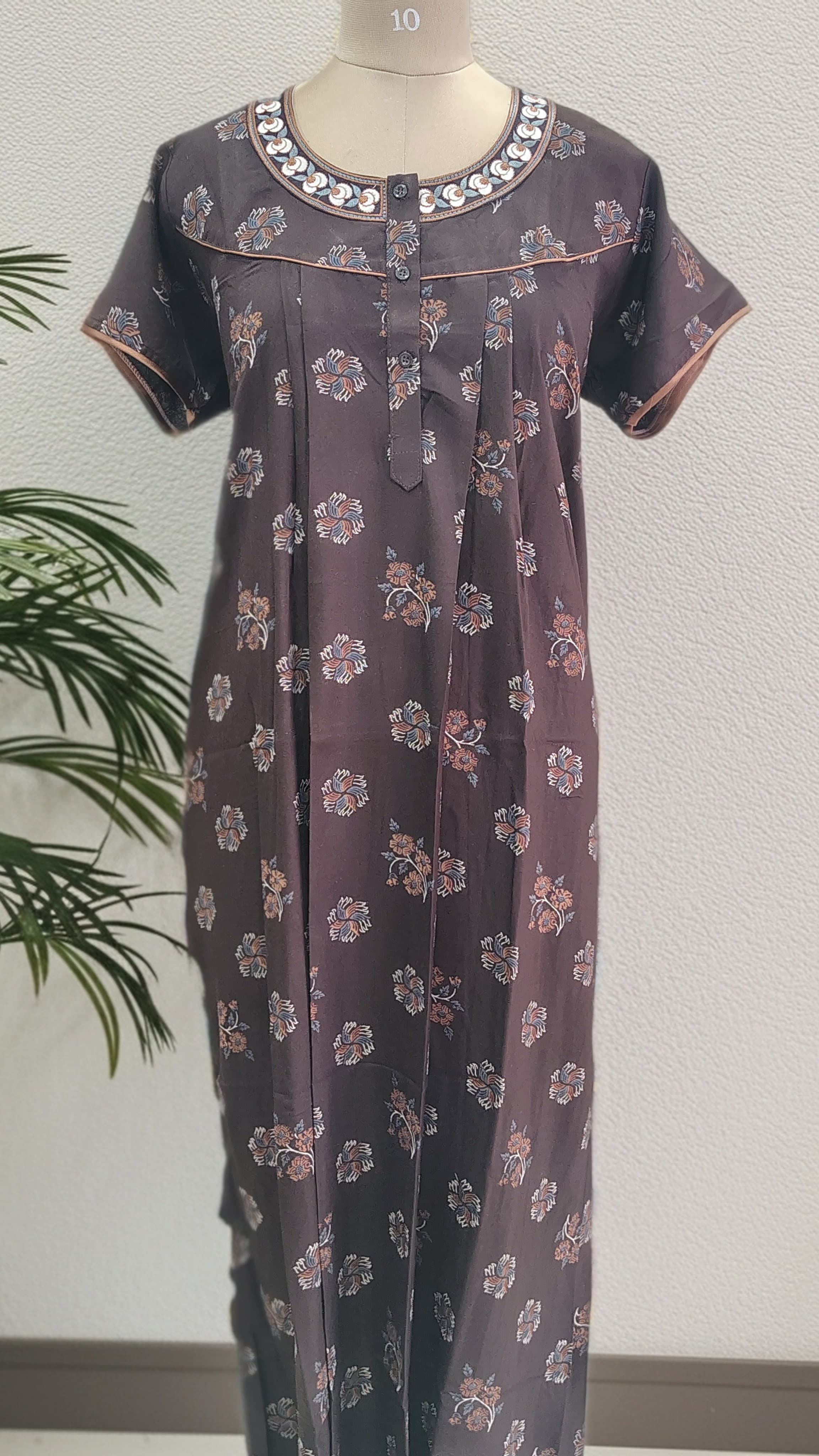 Floral cotton nighty