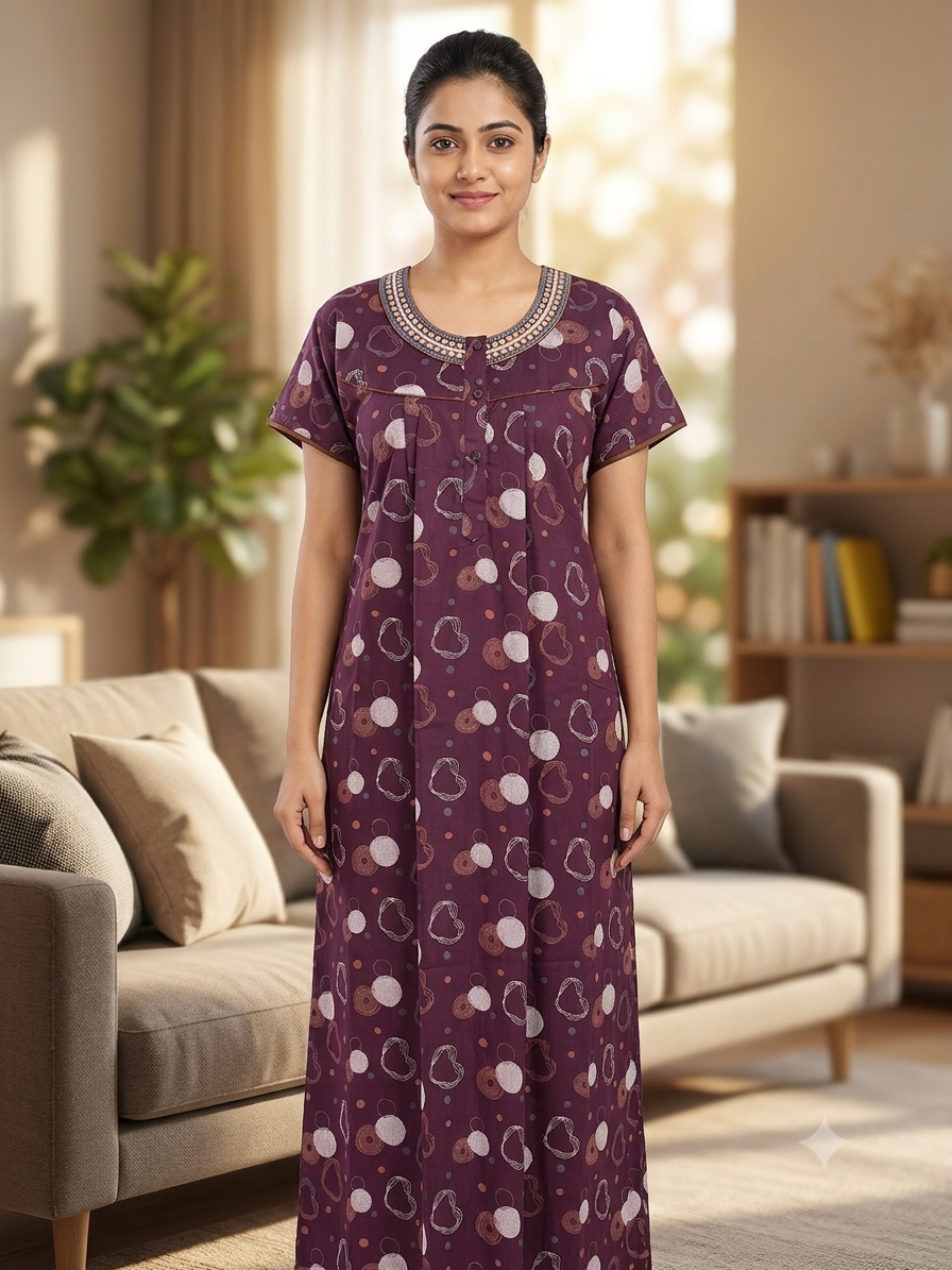PREMIUM PRINTED COTTON NIGHTY