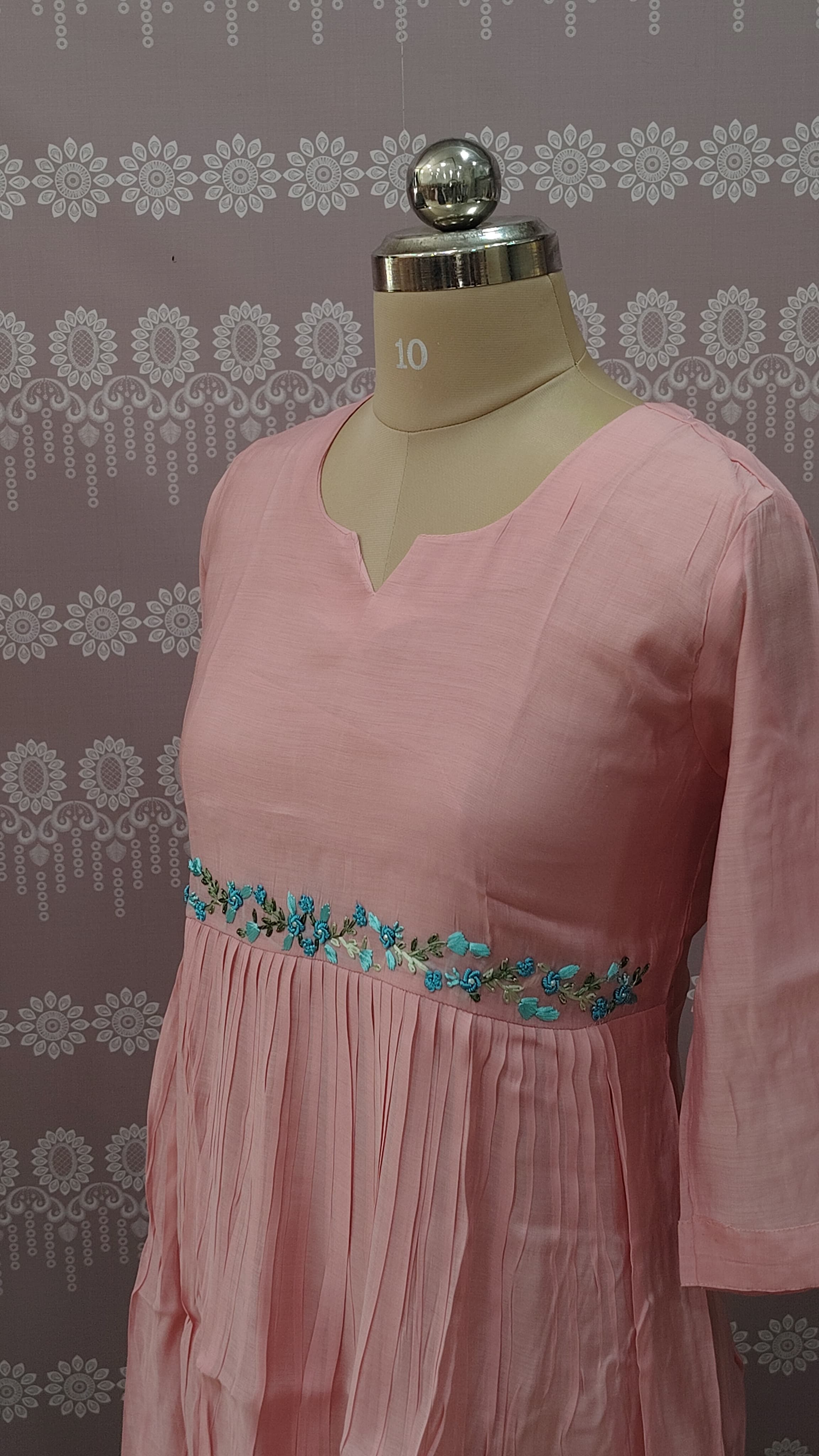 This beautiful pastel pink maxi