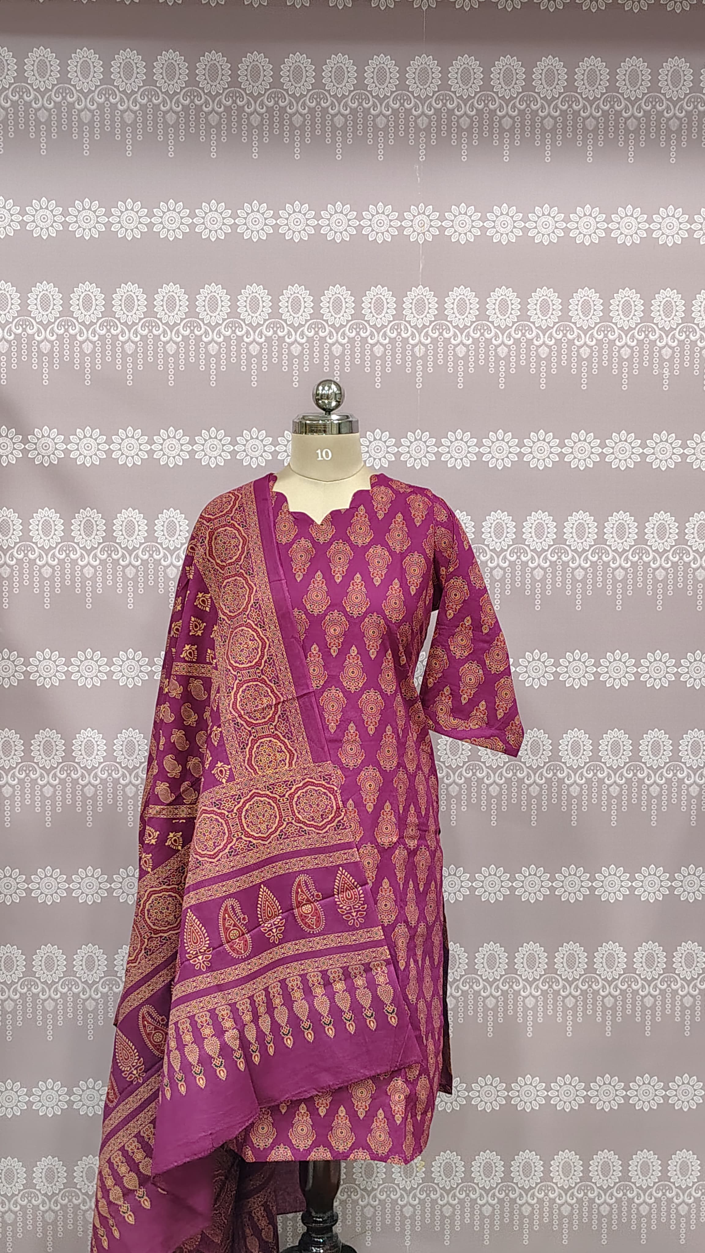 printed  cotton kurthi set