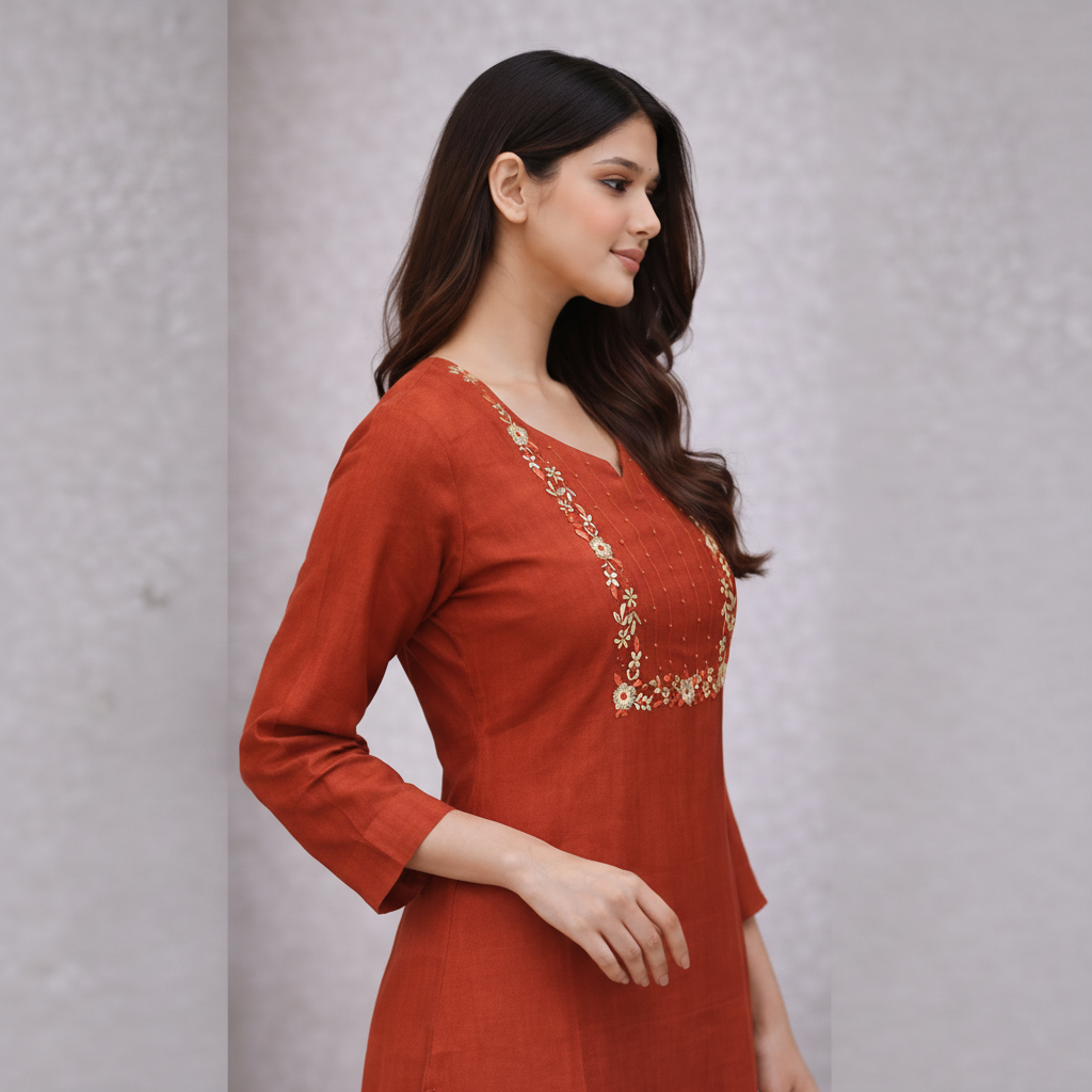 Embroidery kurthi top