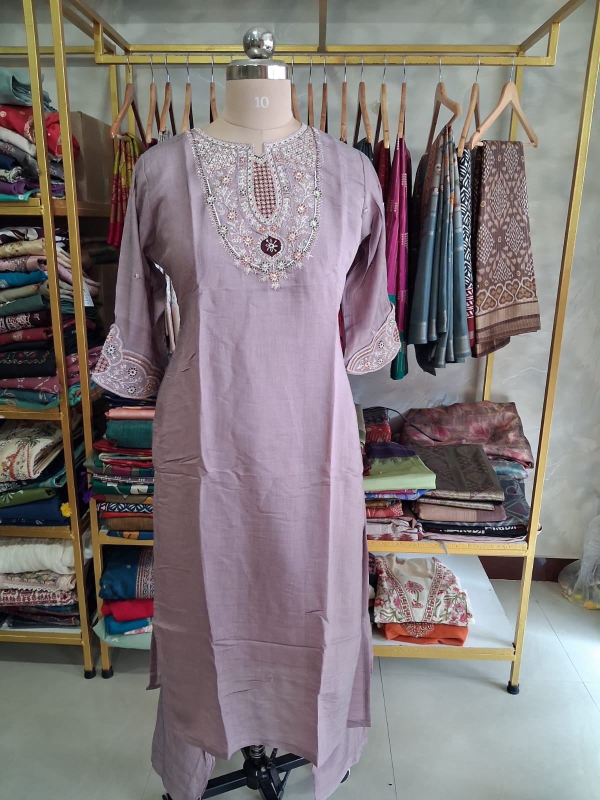 Elegant lavender kurti set