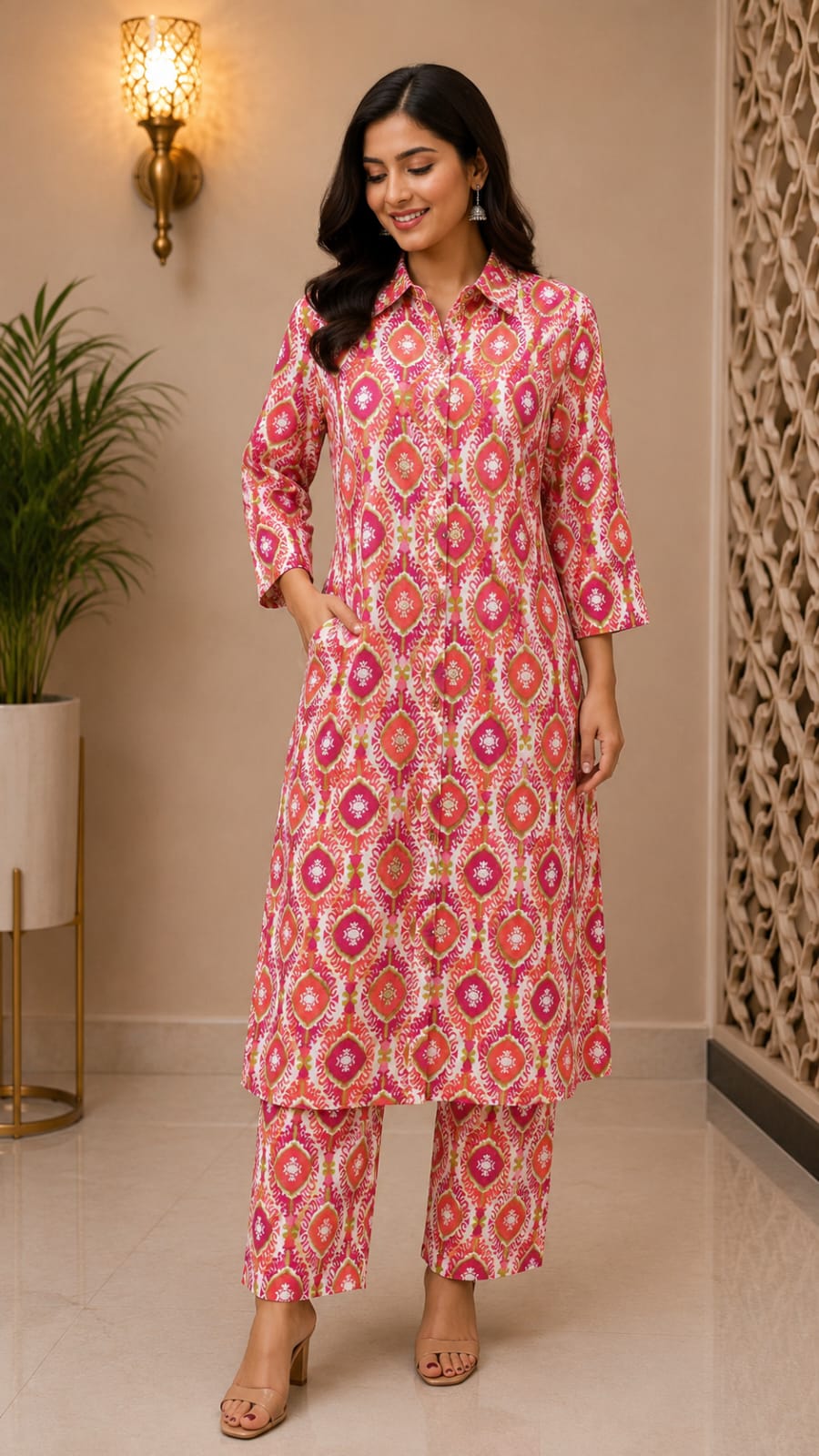 Co-ord set pink mix
