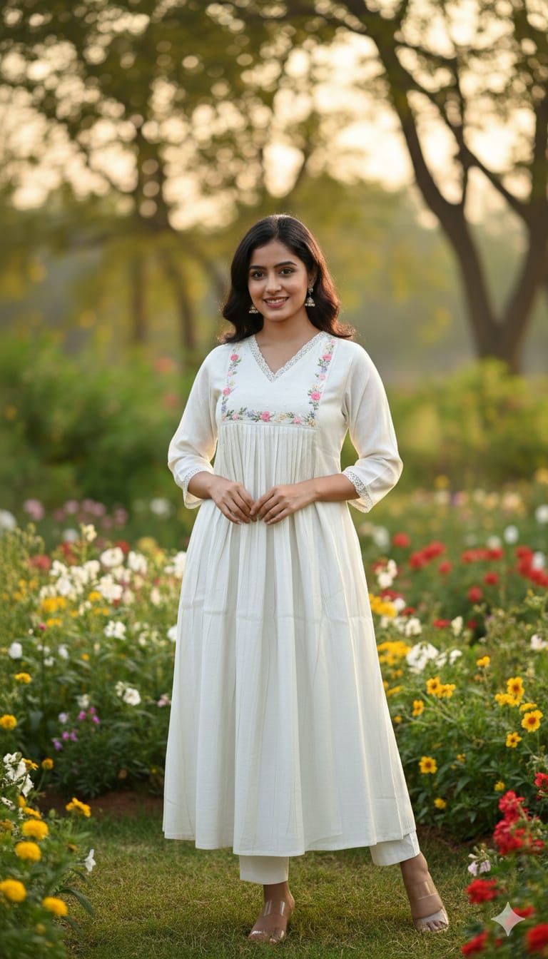 This elegant white maxi