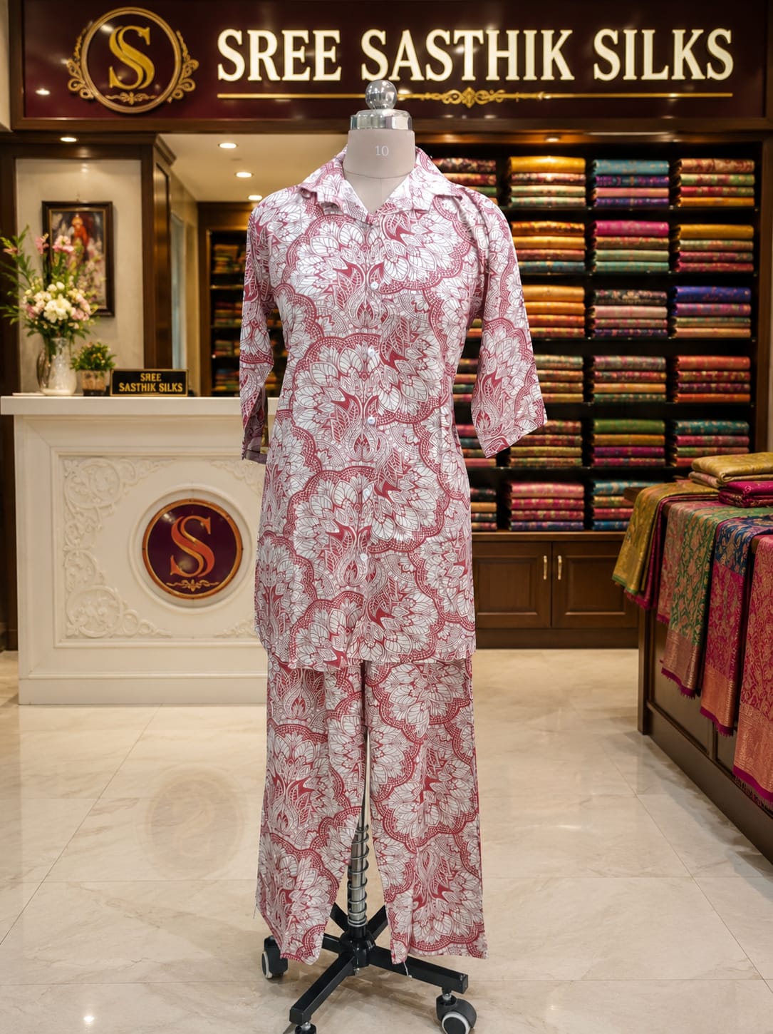 Elegant Pink Floral Co-Ord Set