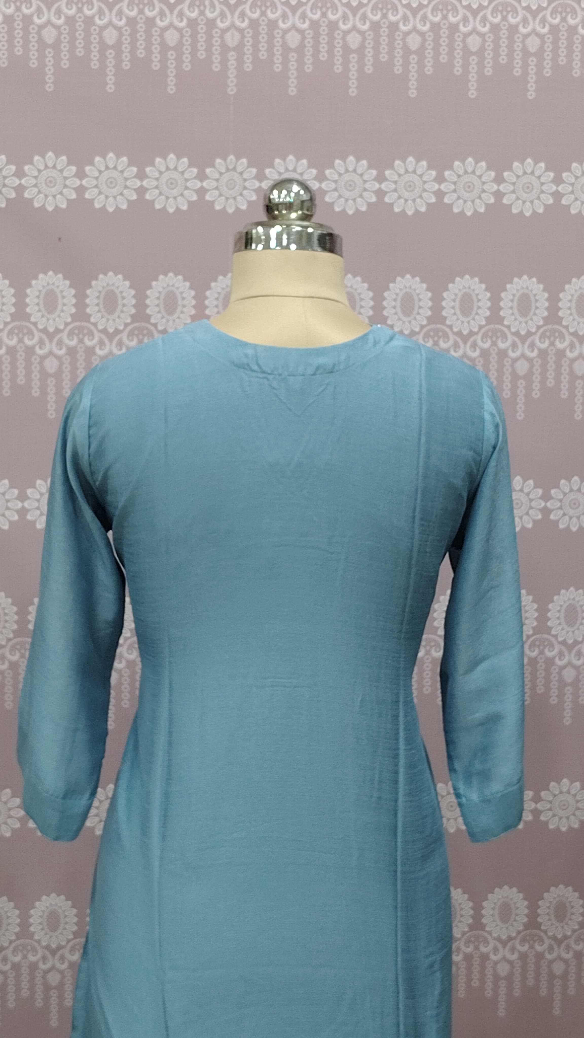 V-neck sequin work top