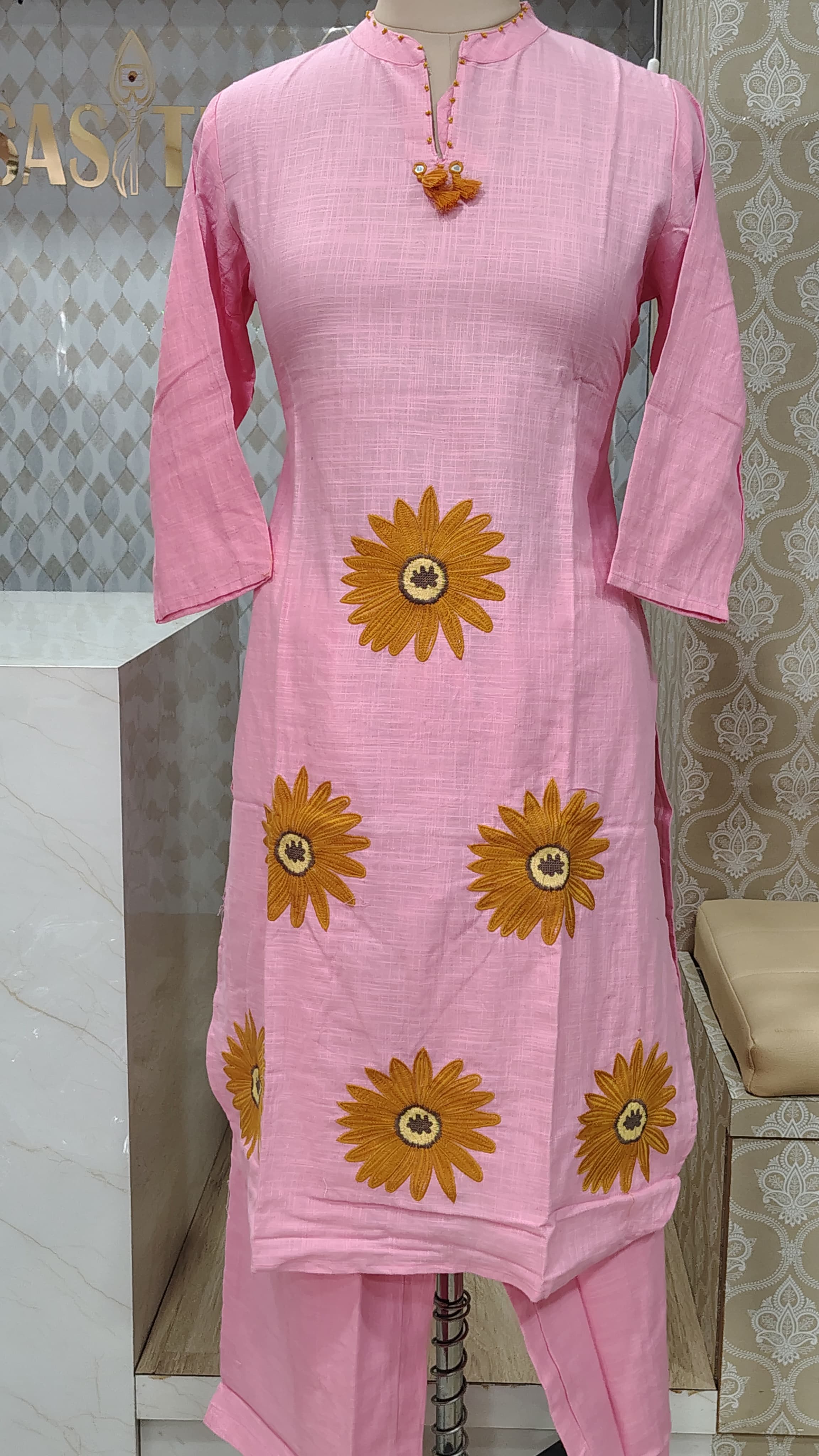 Pink Florl kurti set