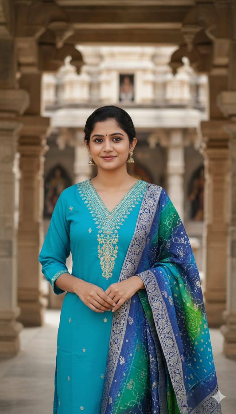 Embroidery kurthi set