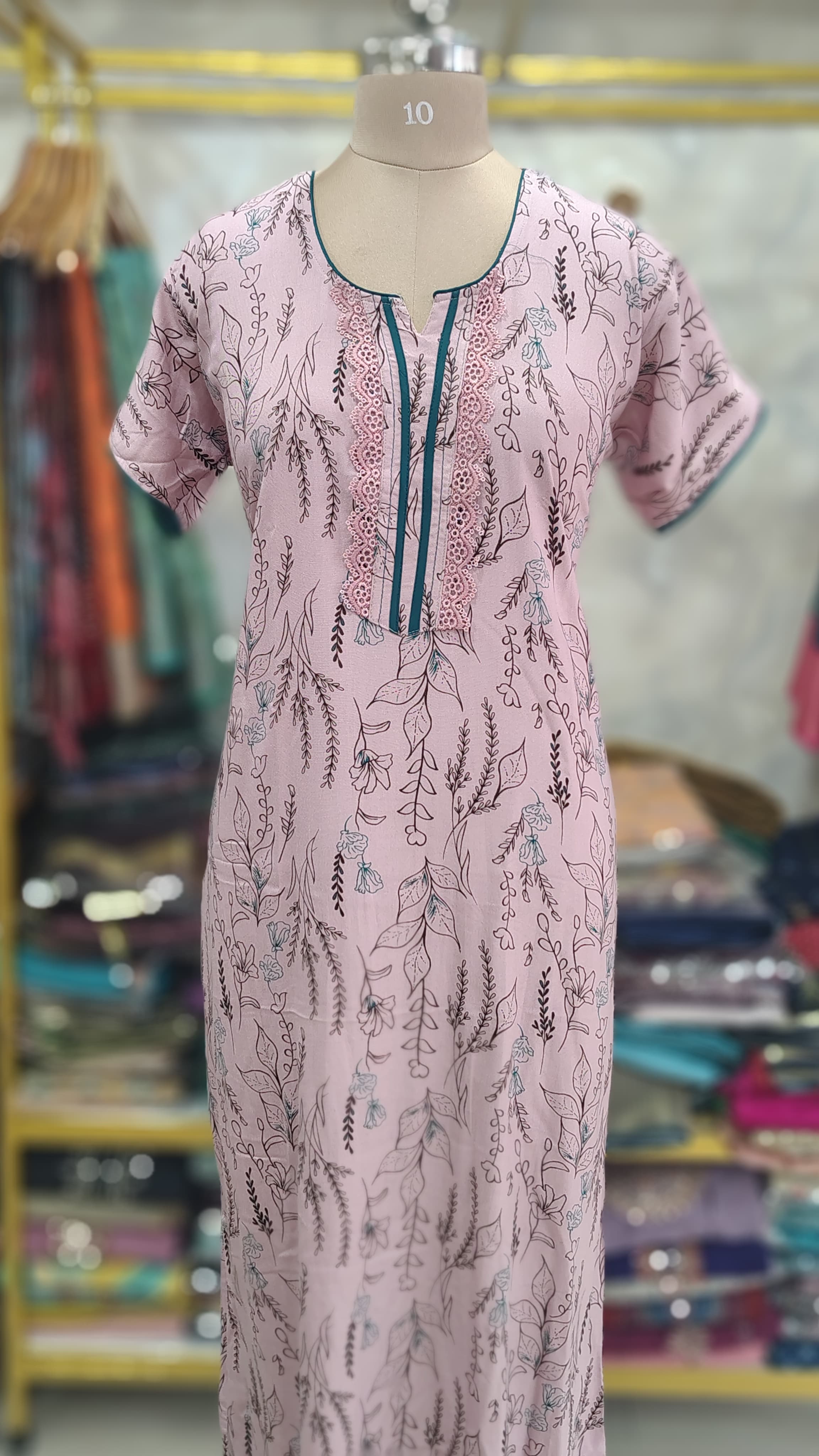Floral cotton nighty
