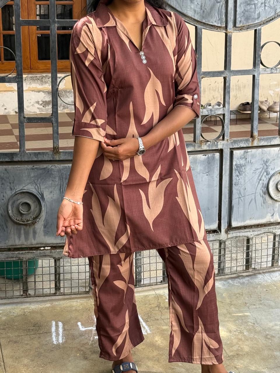 Co-ord set brown