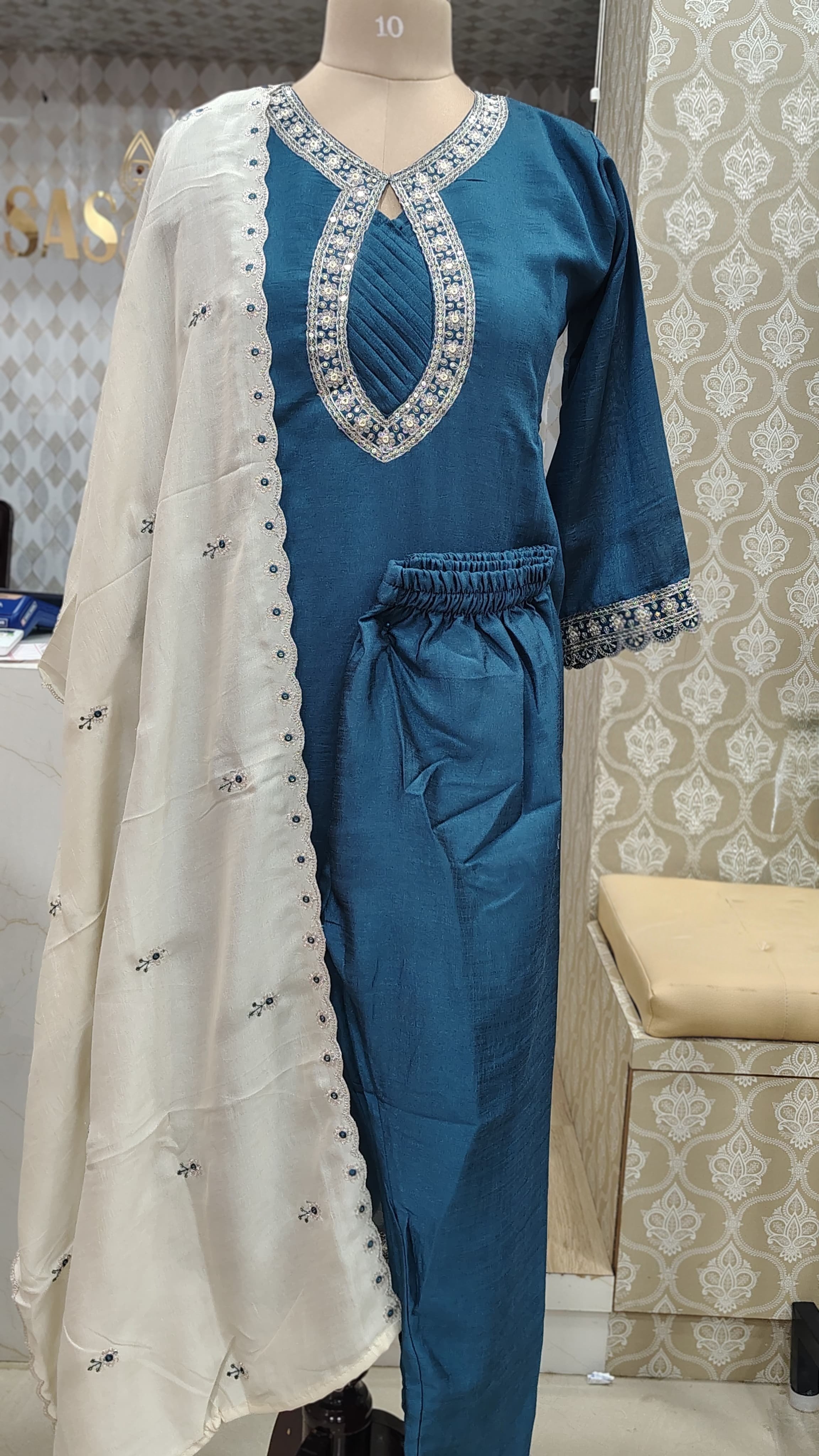 Blue kurthi set