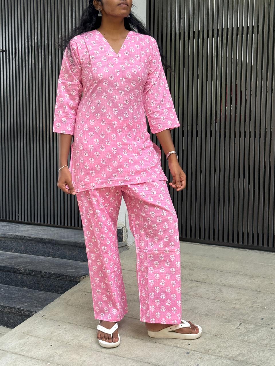 Pink Cotton Co_ord set