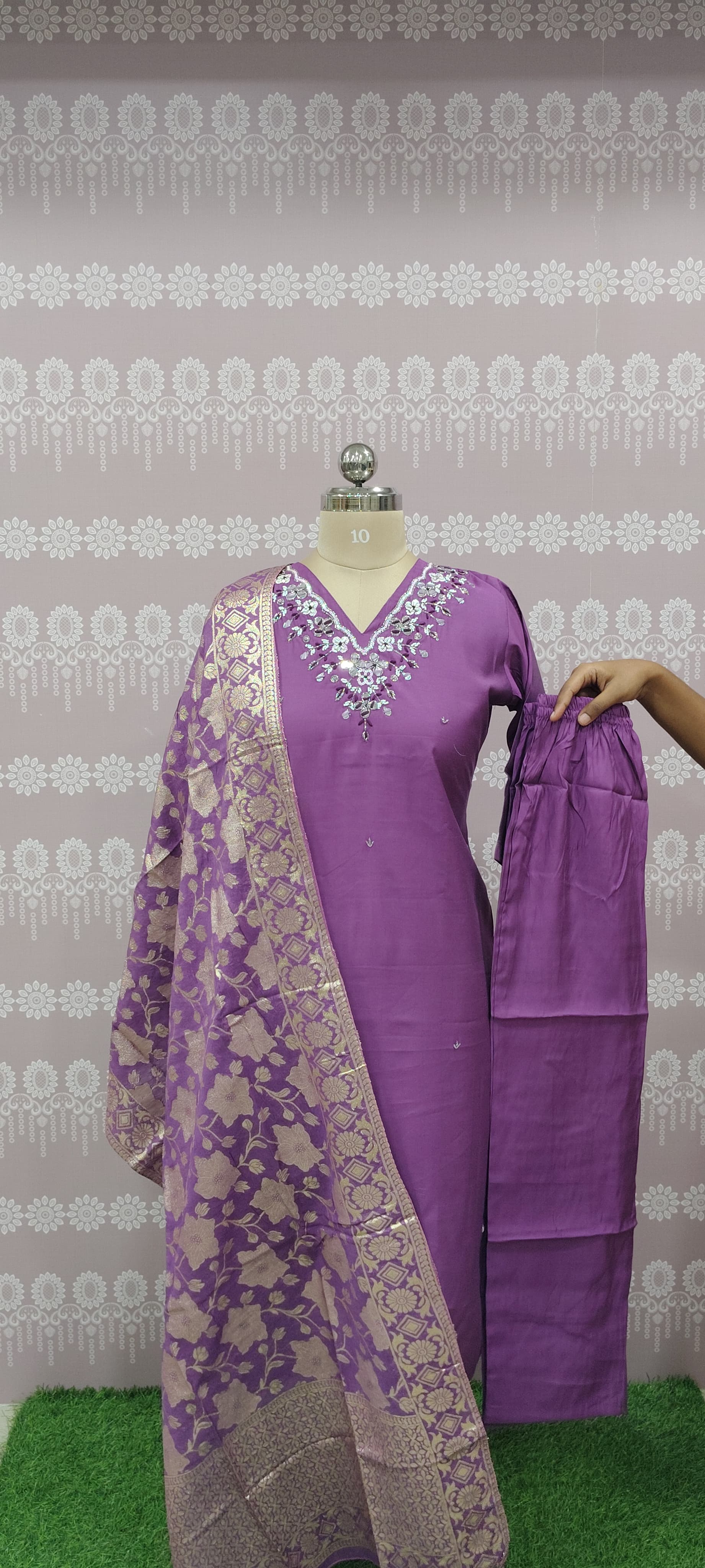 Elegant Purple kurti set