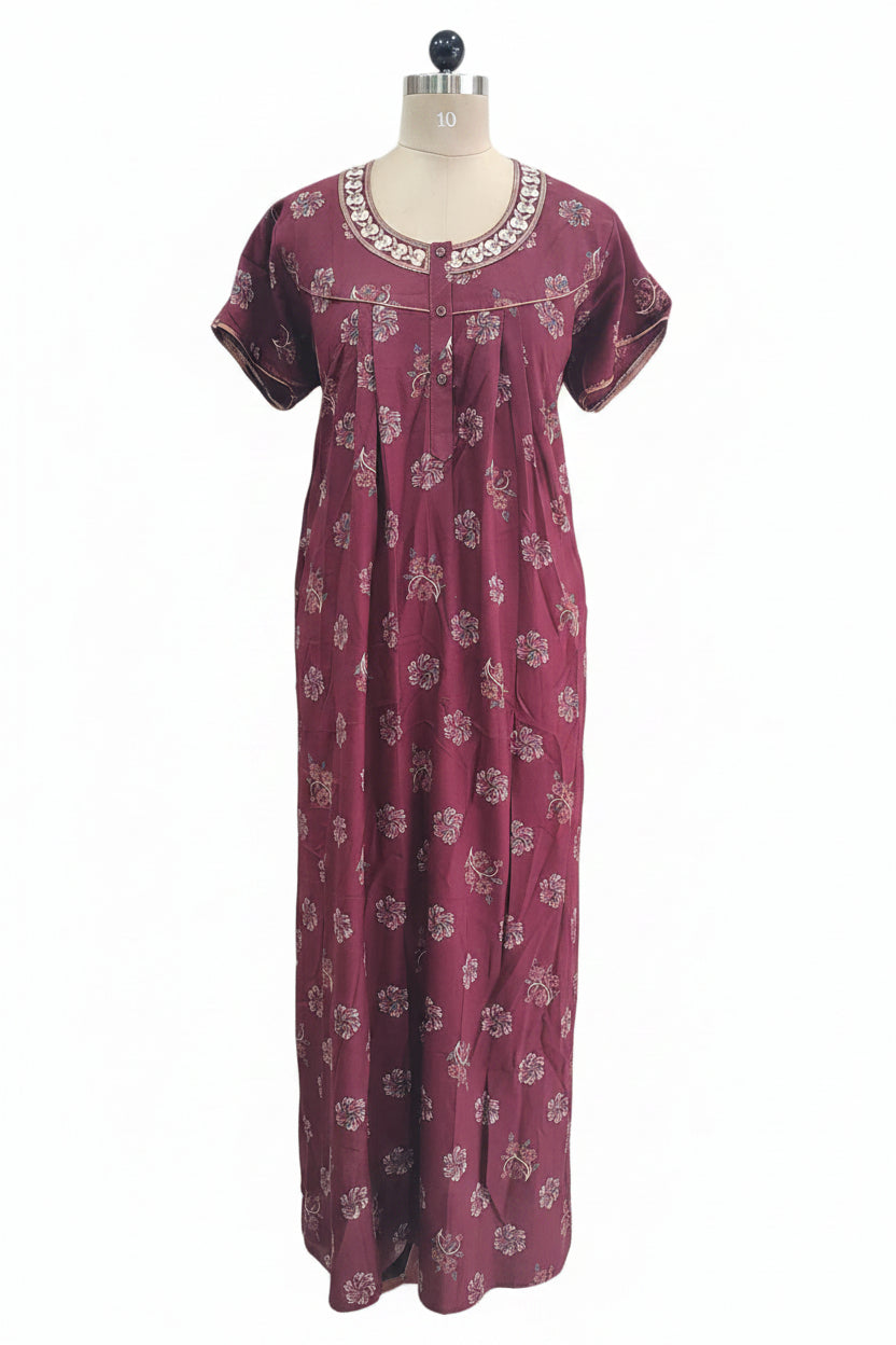 Floral cotton nighty