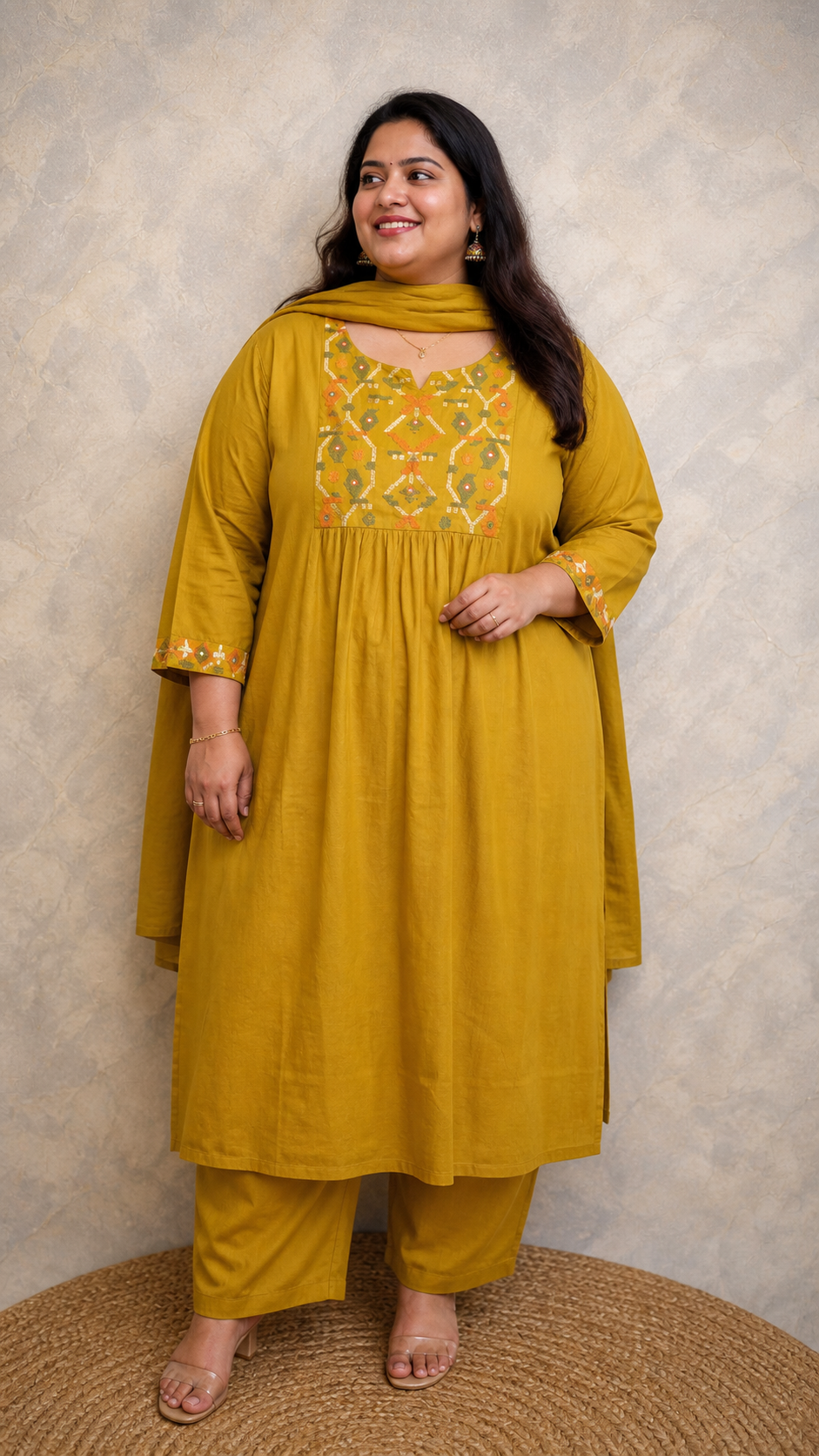 Cotton printed kurthi set