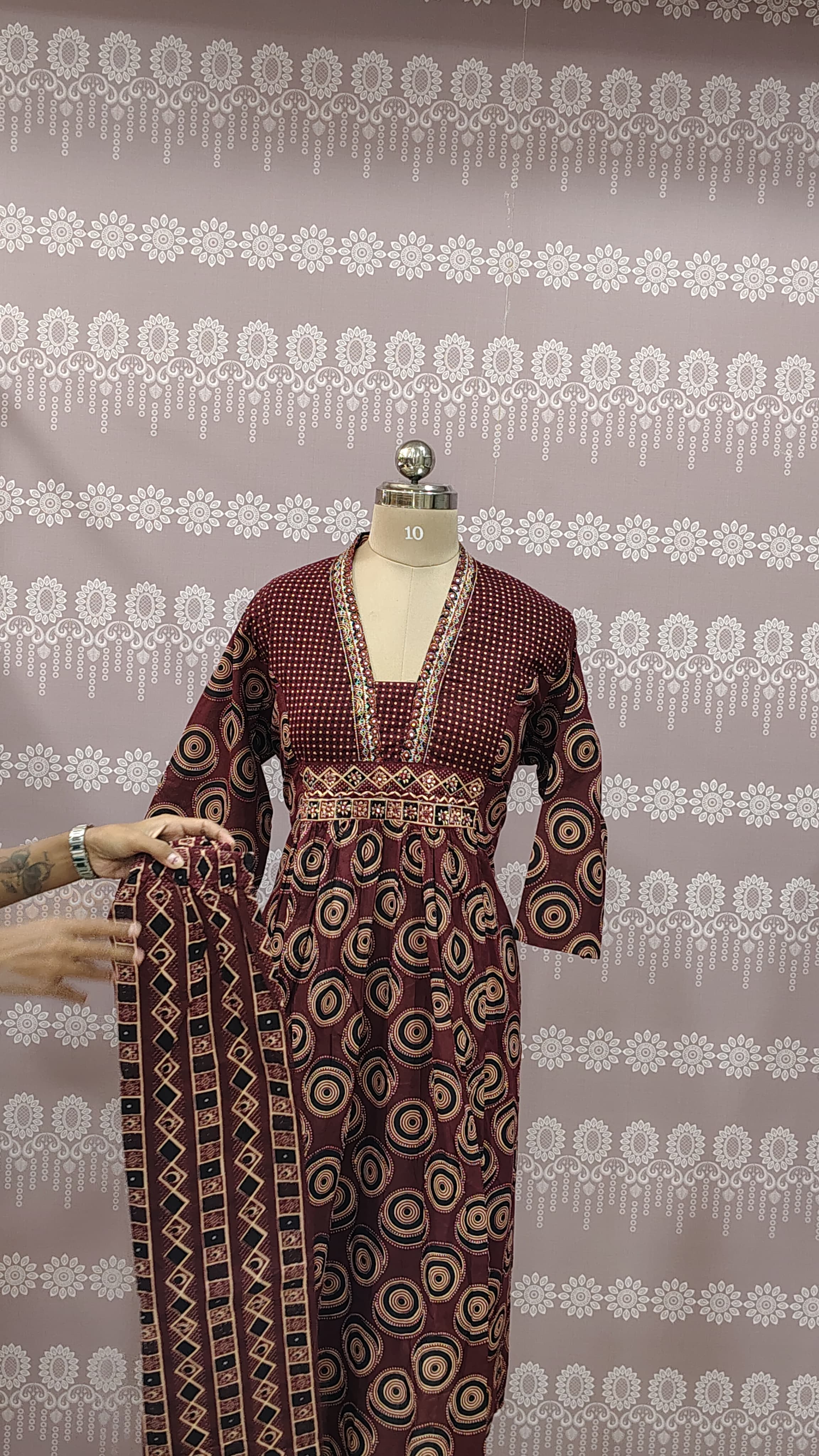 Cotton printed kurthi set