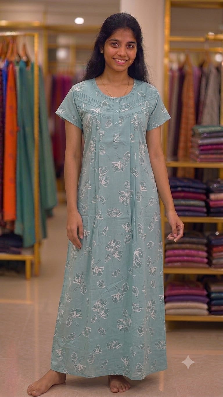 Floral Cotton Nighty