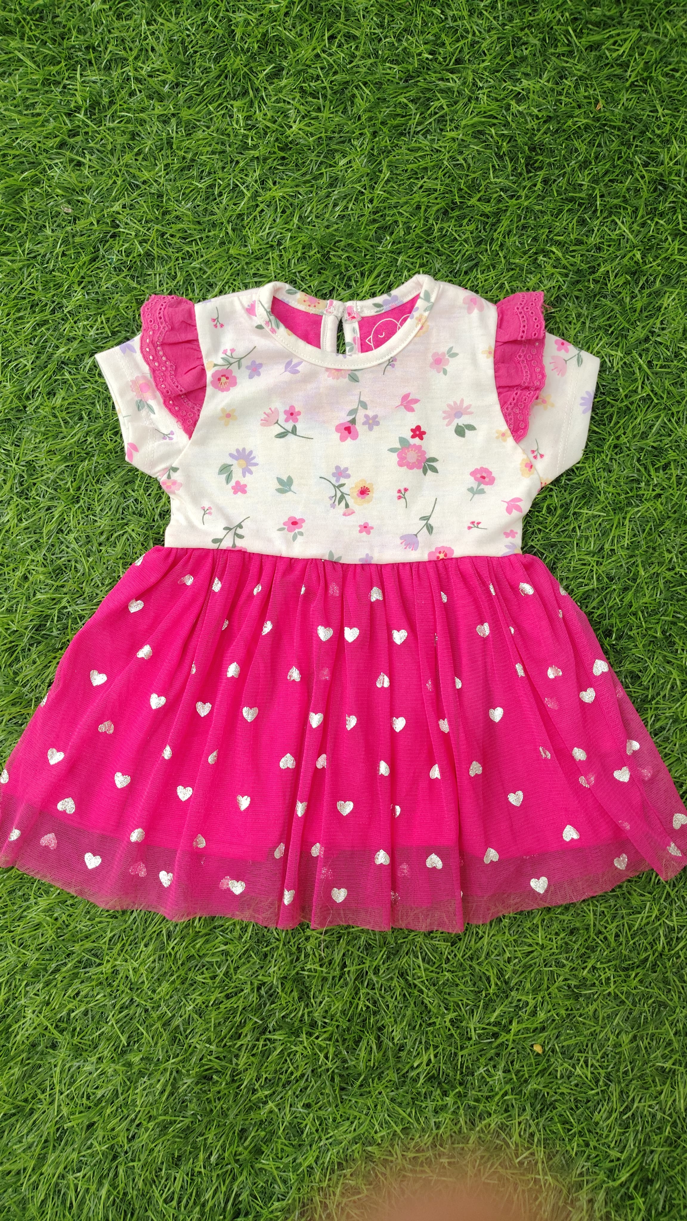 Pink floral frock