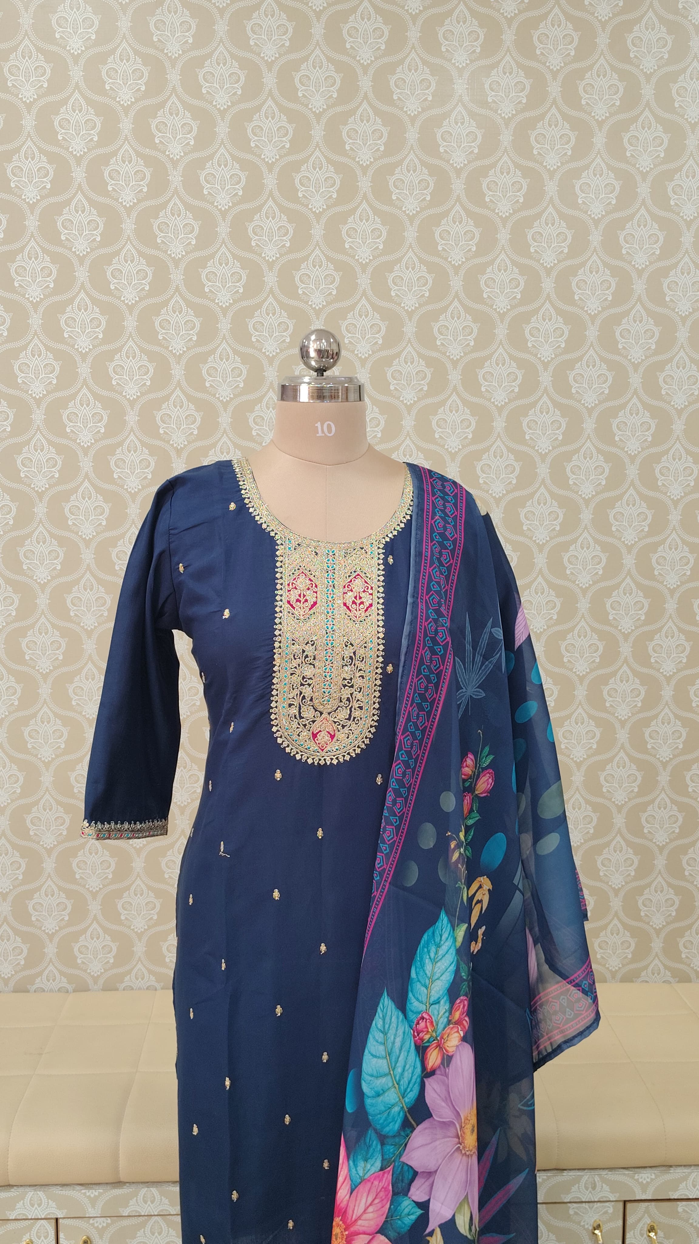 Navy blue salwar set