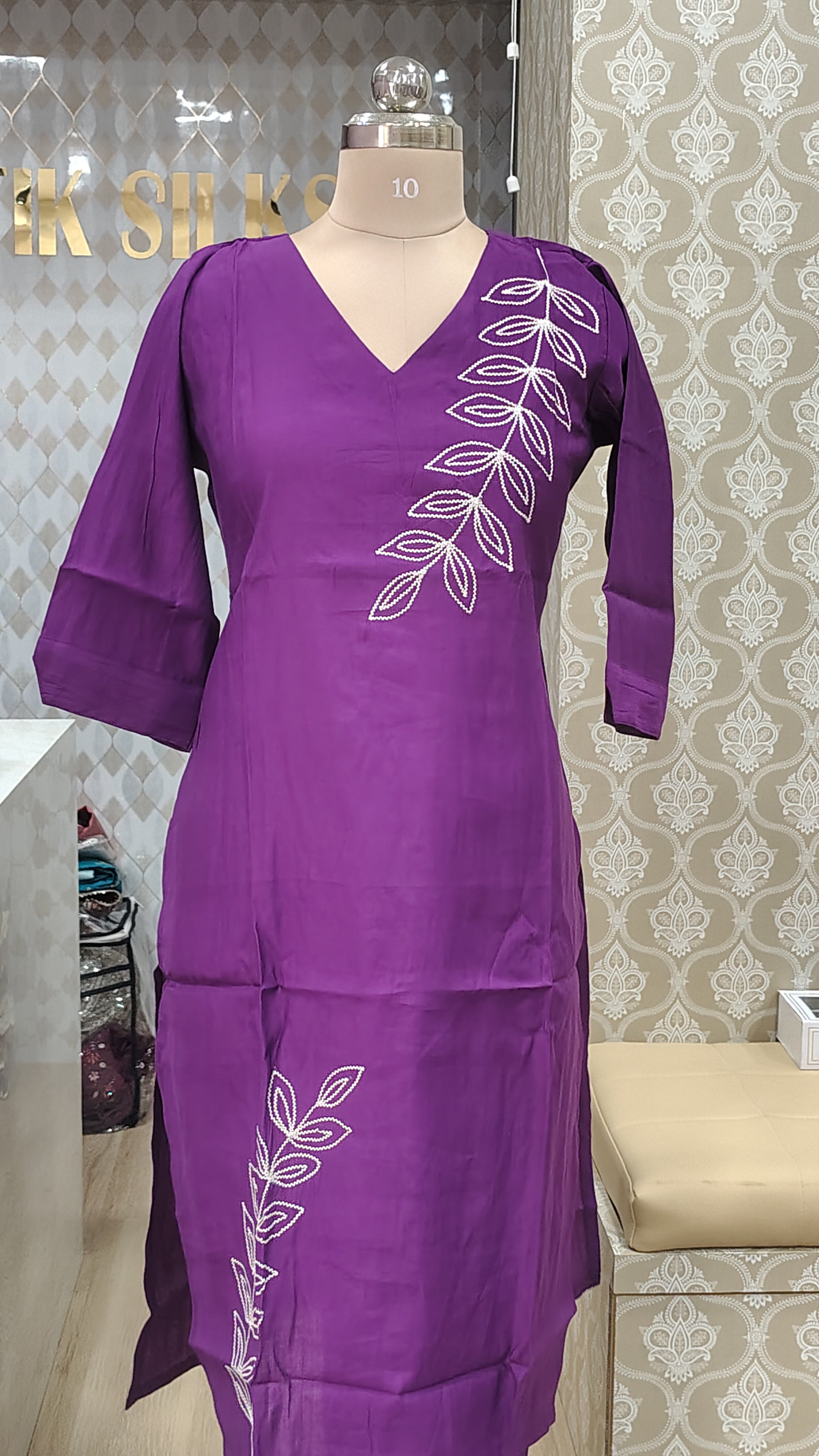 Purple kurthi set