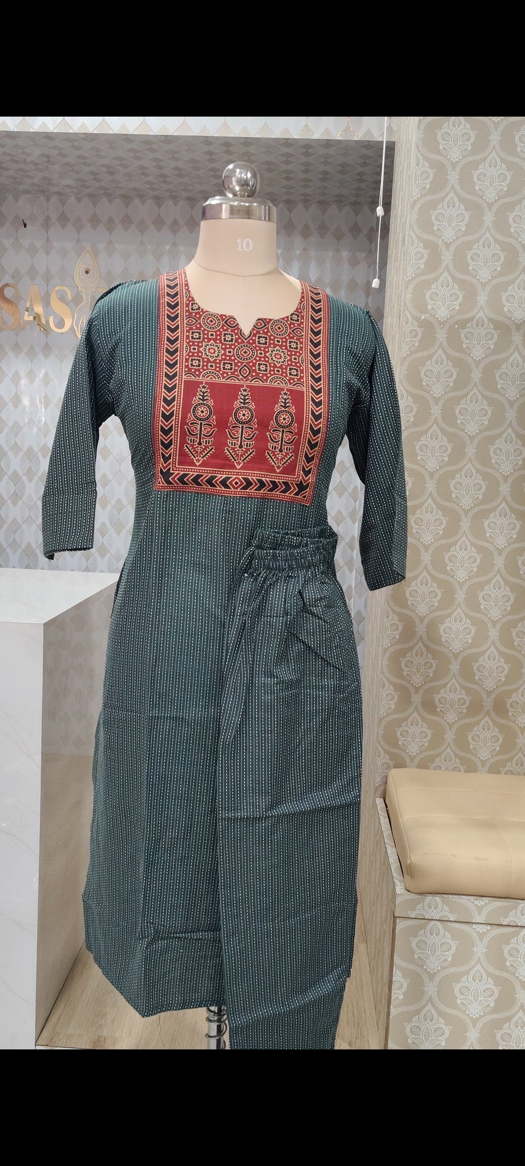 Teal Green cotton kurti