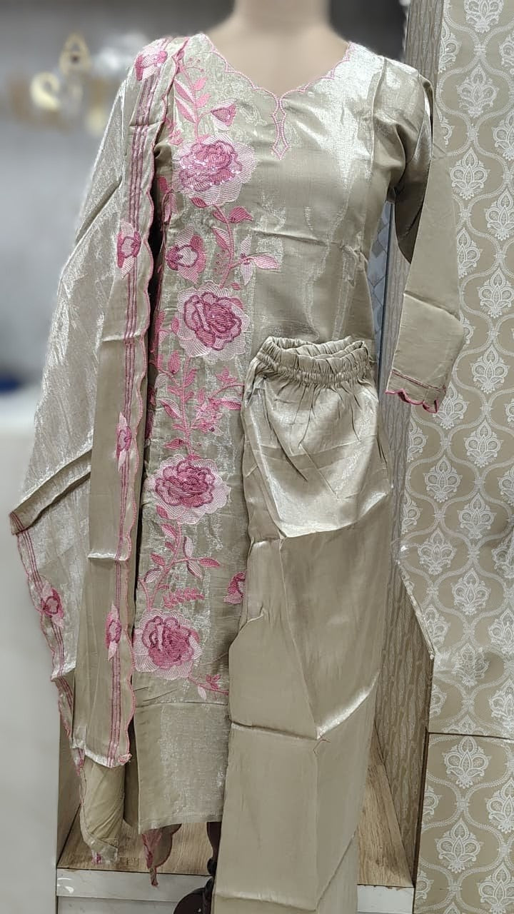 Elegant Tissue silk kurthi set