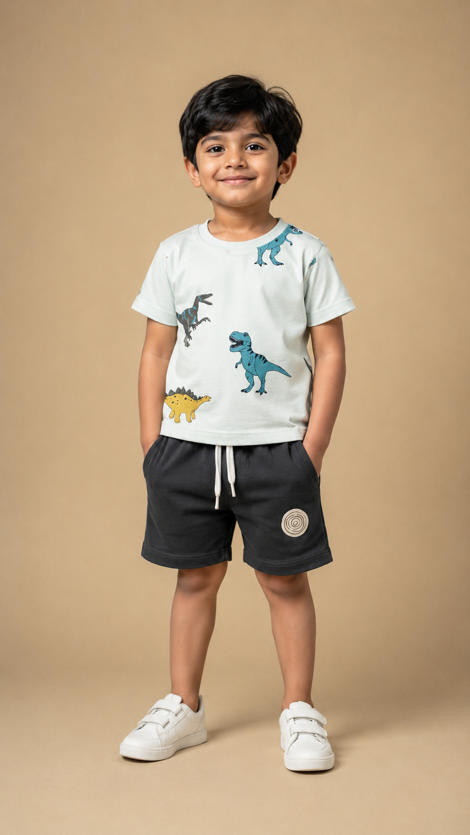 Dino boys shorts set