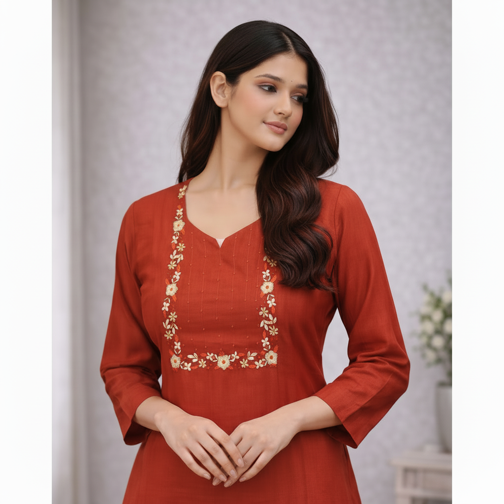 Embroidery kurthi top