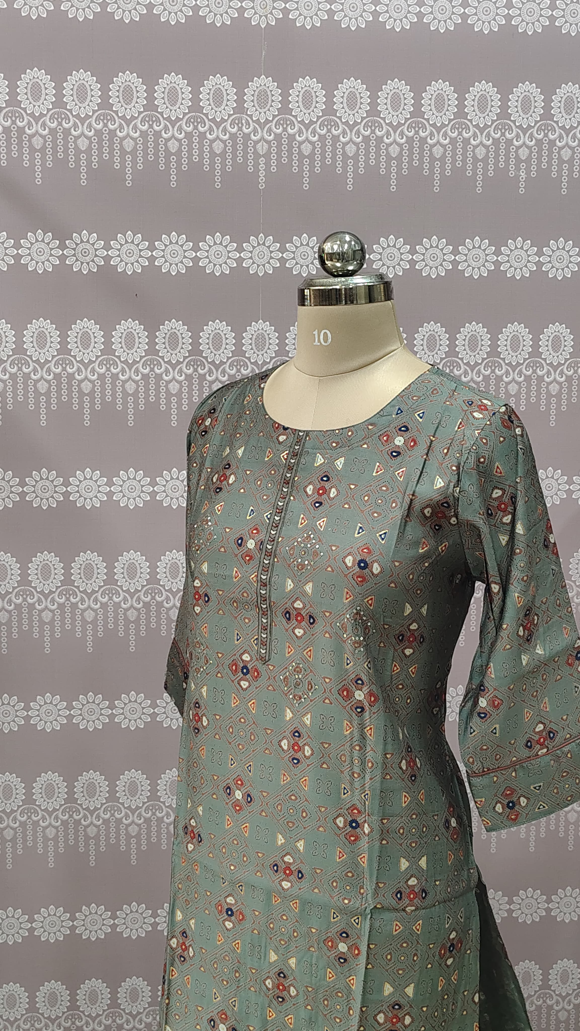 Cotton blend kurthi set